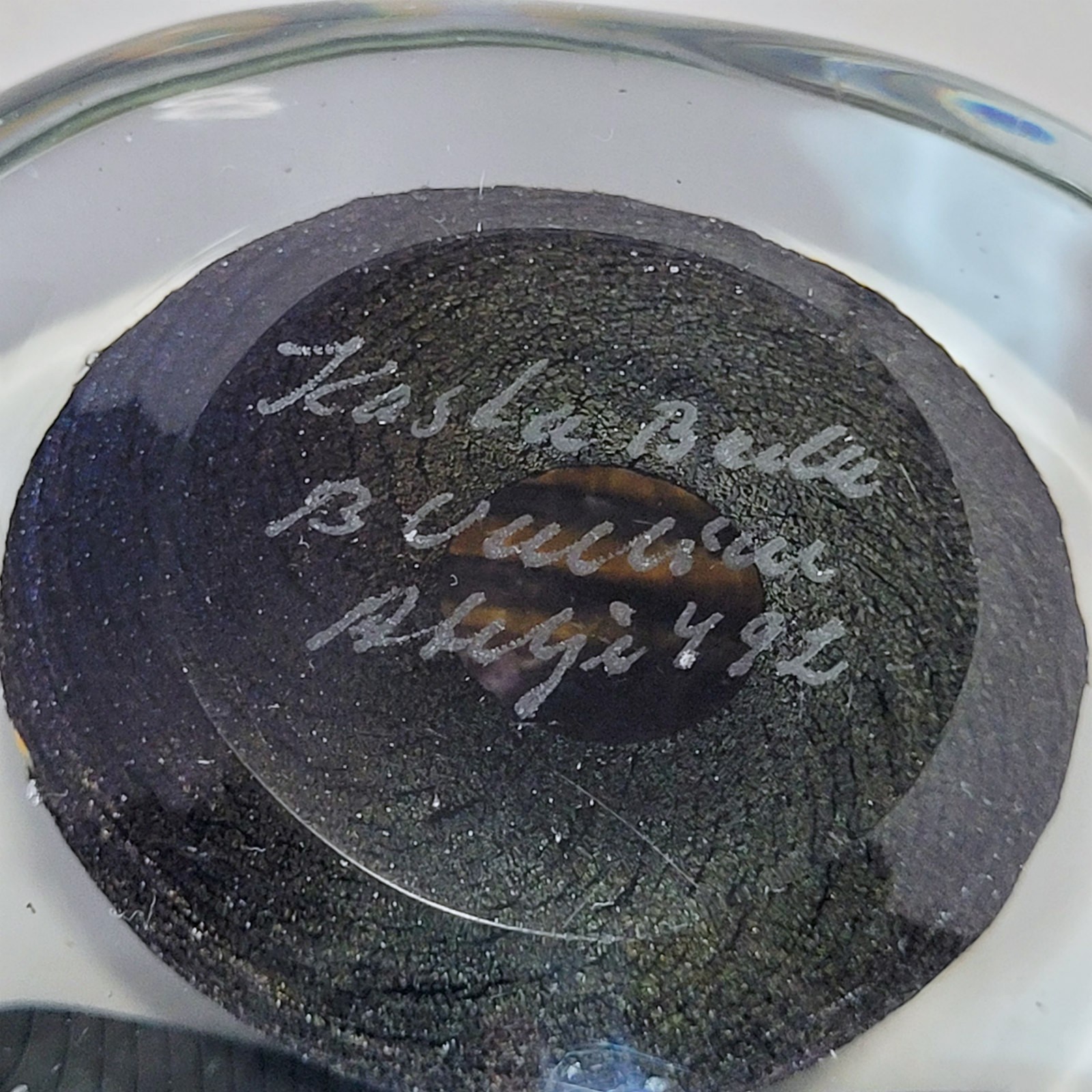 Kosta Boda Abstract Art Glass Paperweight Bertil Vallien