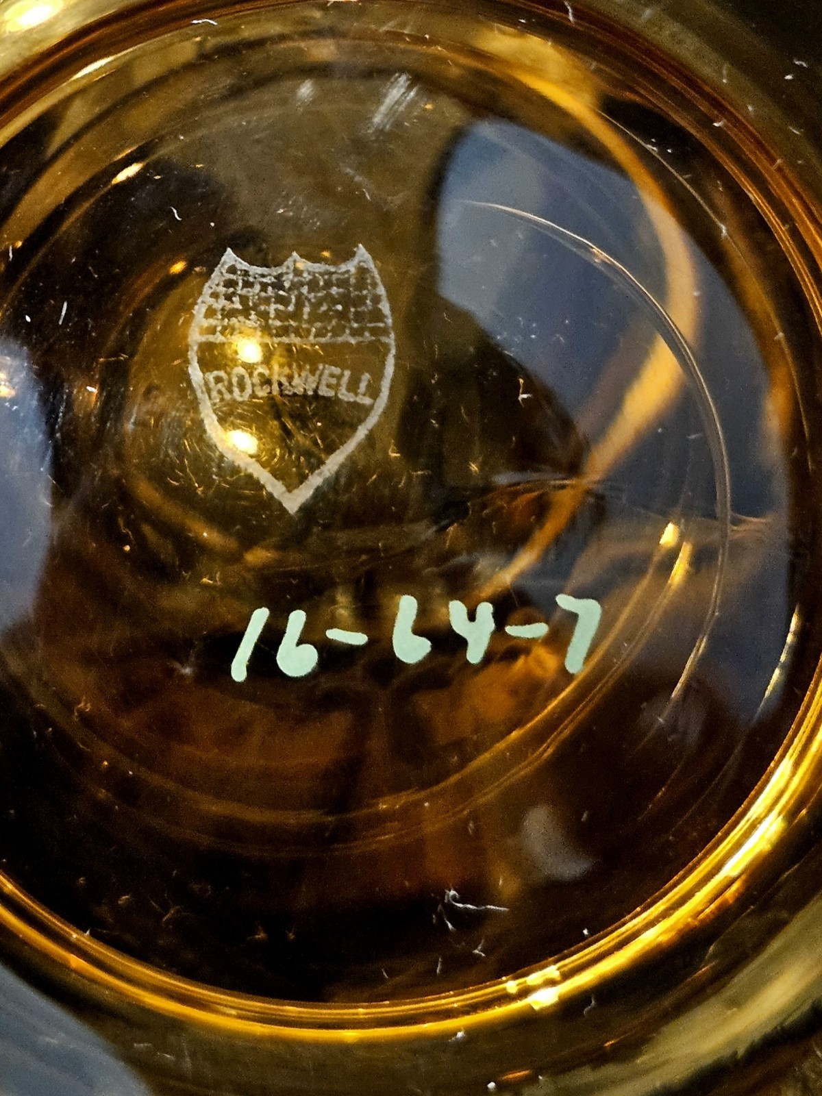 Vintage Rockwell Sterling Silver Overlay Amber Glass Vase 8” – Repaired