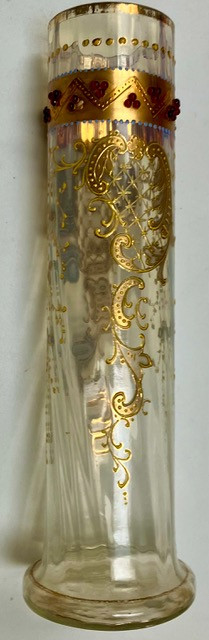 Rare Antique Bohemian Moser Style Art Glass Vase. Circa 1880’s
