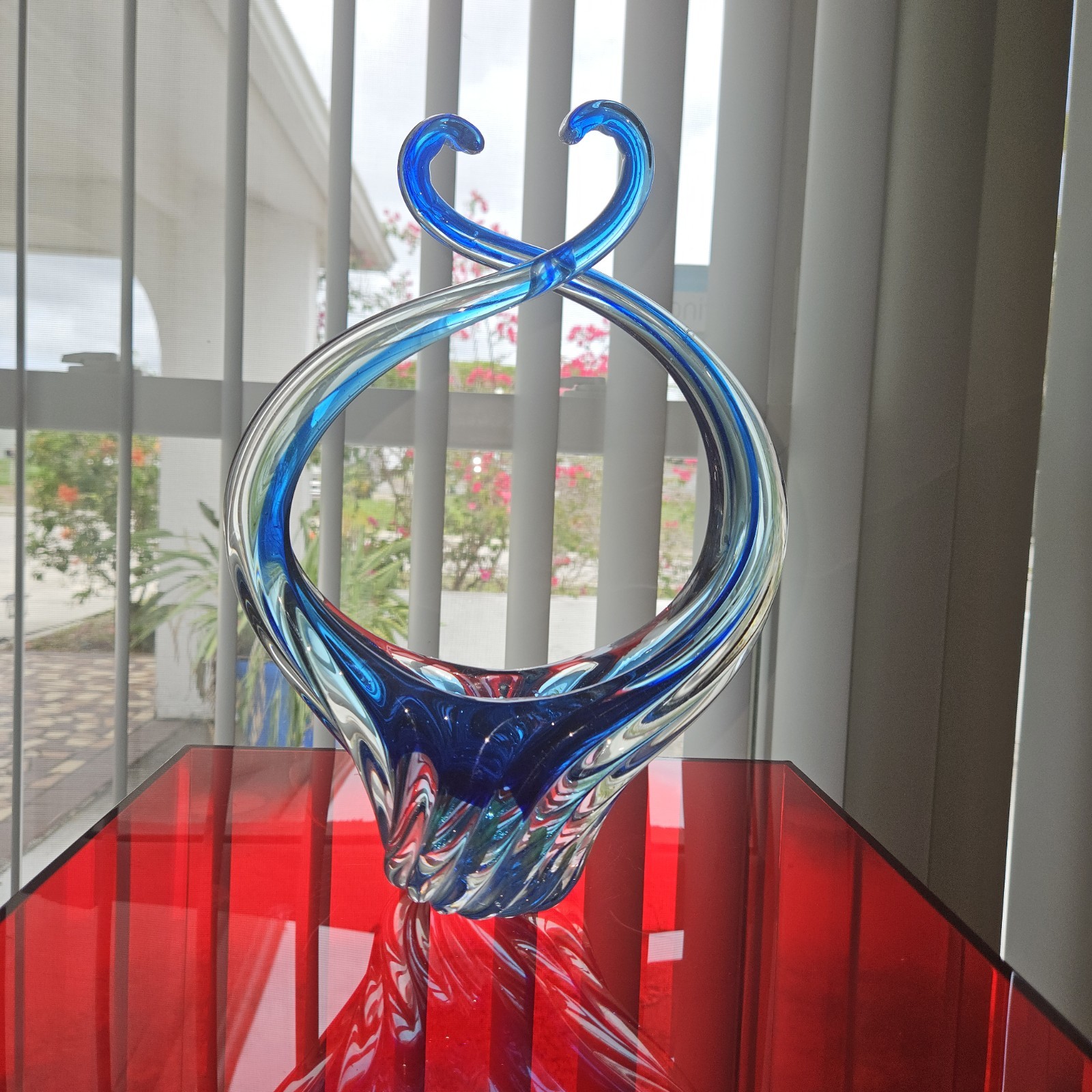 Murano 1960s bright blue glass sculpture In new condition.