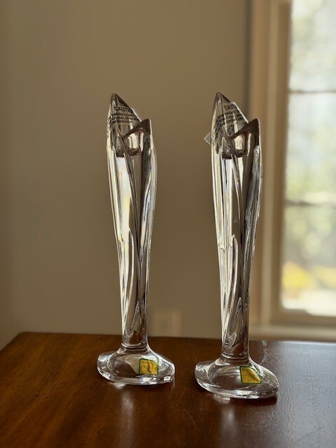 Vintage Waterford Crystal Palma Marquis 10″ Set of 2
