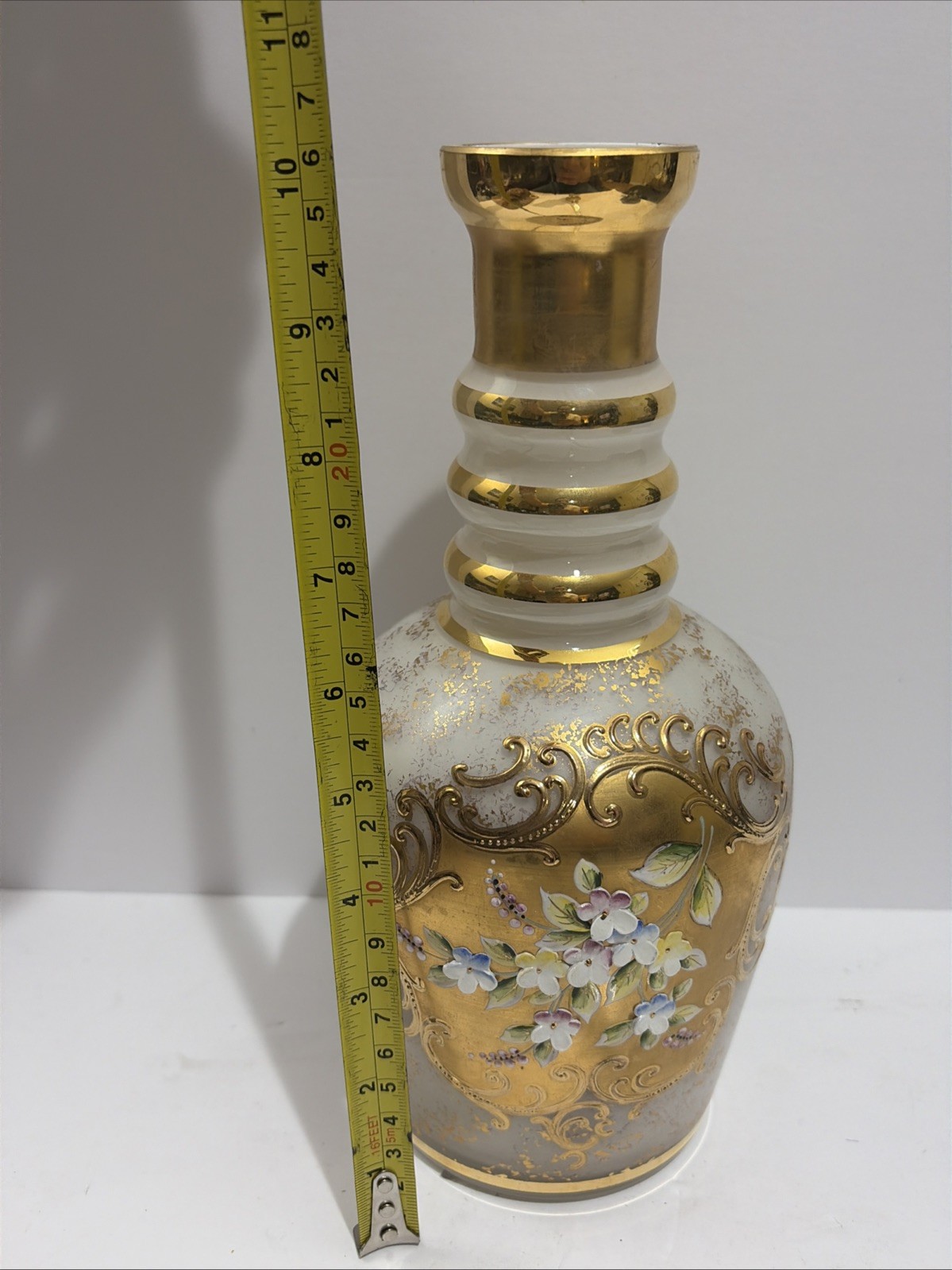 MOSER Magnum Decanter Art Nouveau w/tall faceted stopper 19.5” Tall
