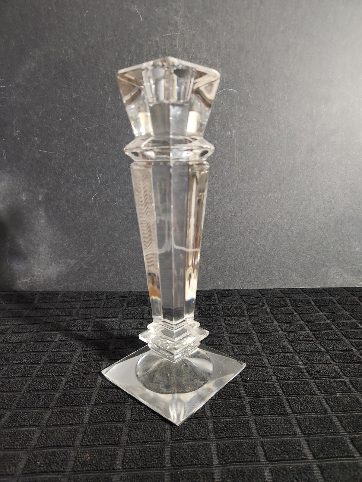 Set of Lead Crystal Pedestal Candlestick Holders “Empire” Pattern by Godinger 10