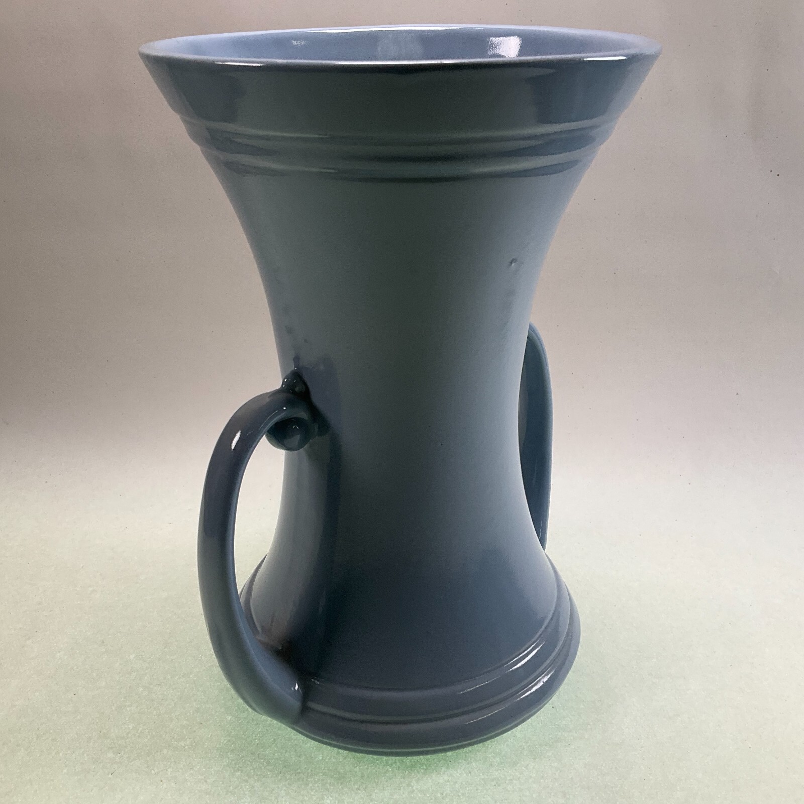 Abingdon Robins Egg Blue 2 Handled Vase 1940s 9 3/4″ Vintage