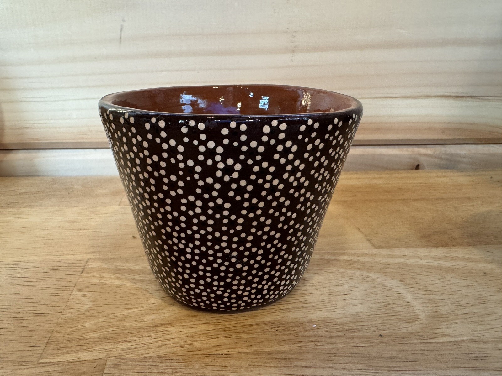 CAPULA MICHOACÁN POT Base Pottery Flower Handmade 3.75” Dia 2.75” Tall