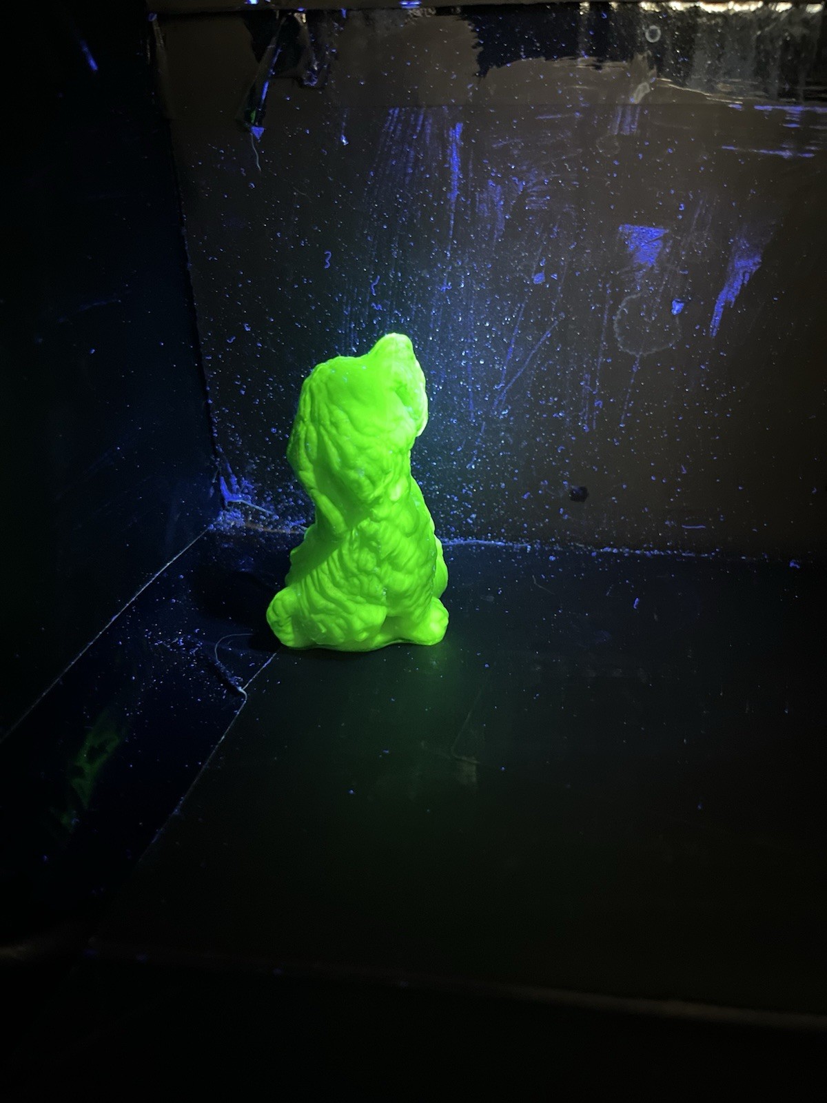 Uranium Green Slag Skippy The Dog Stamped Boyd 3.5” Tall 2” Across