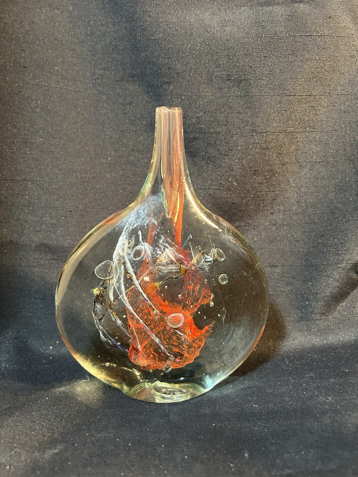 Isle of Wight LOLLIPOP VASE Handblown Glass By Michael Harris 1970’s