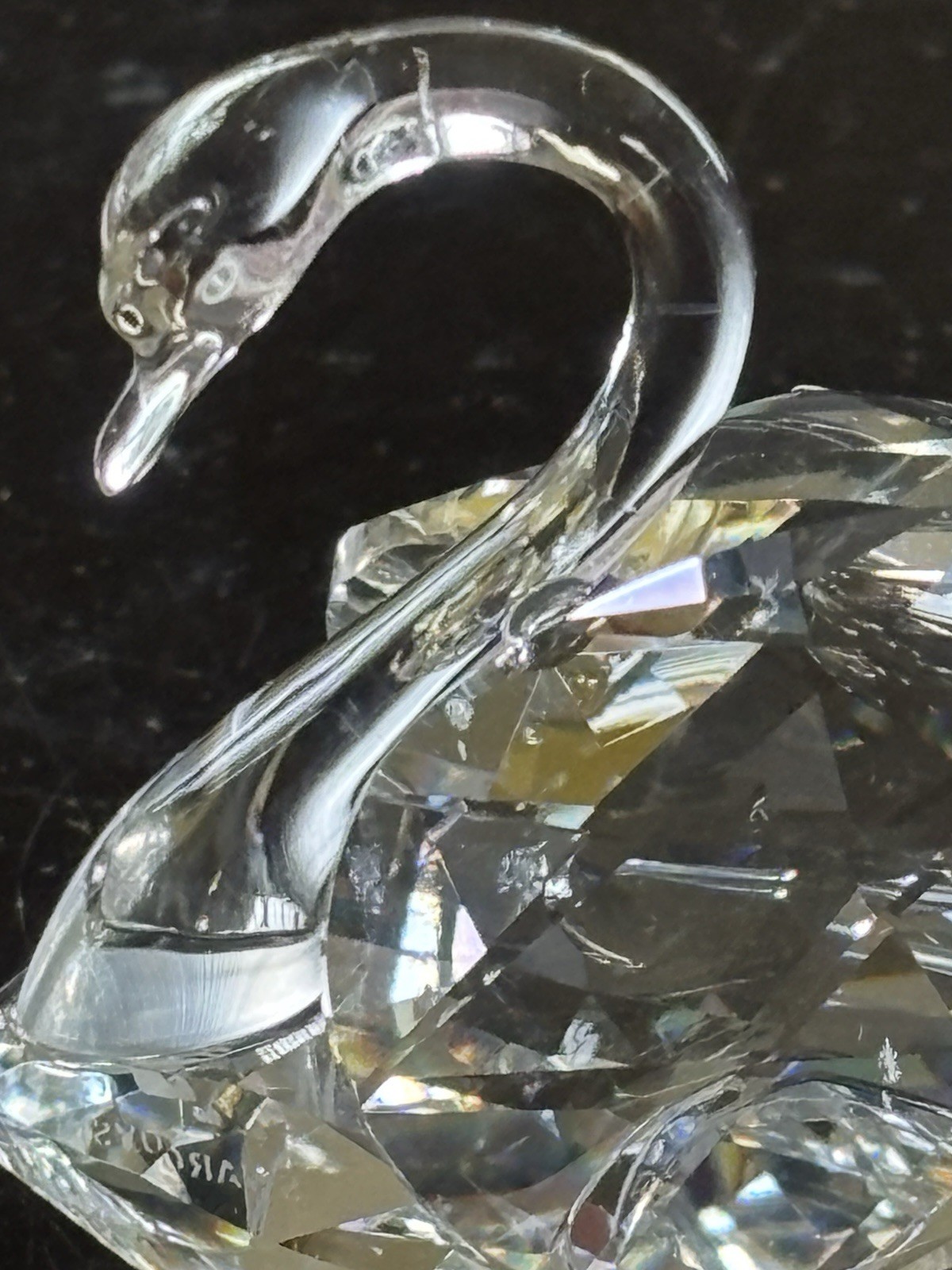 Swarovski Crystals Swans, Signed.small 2 inch, medium 3 inch.