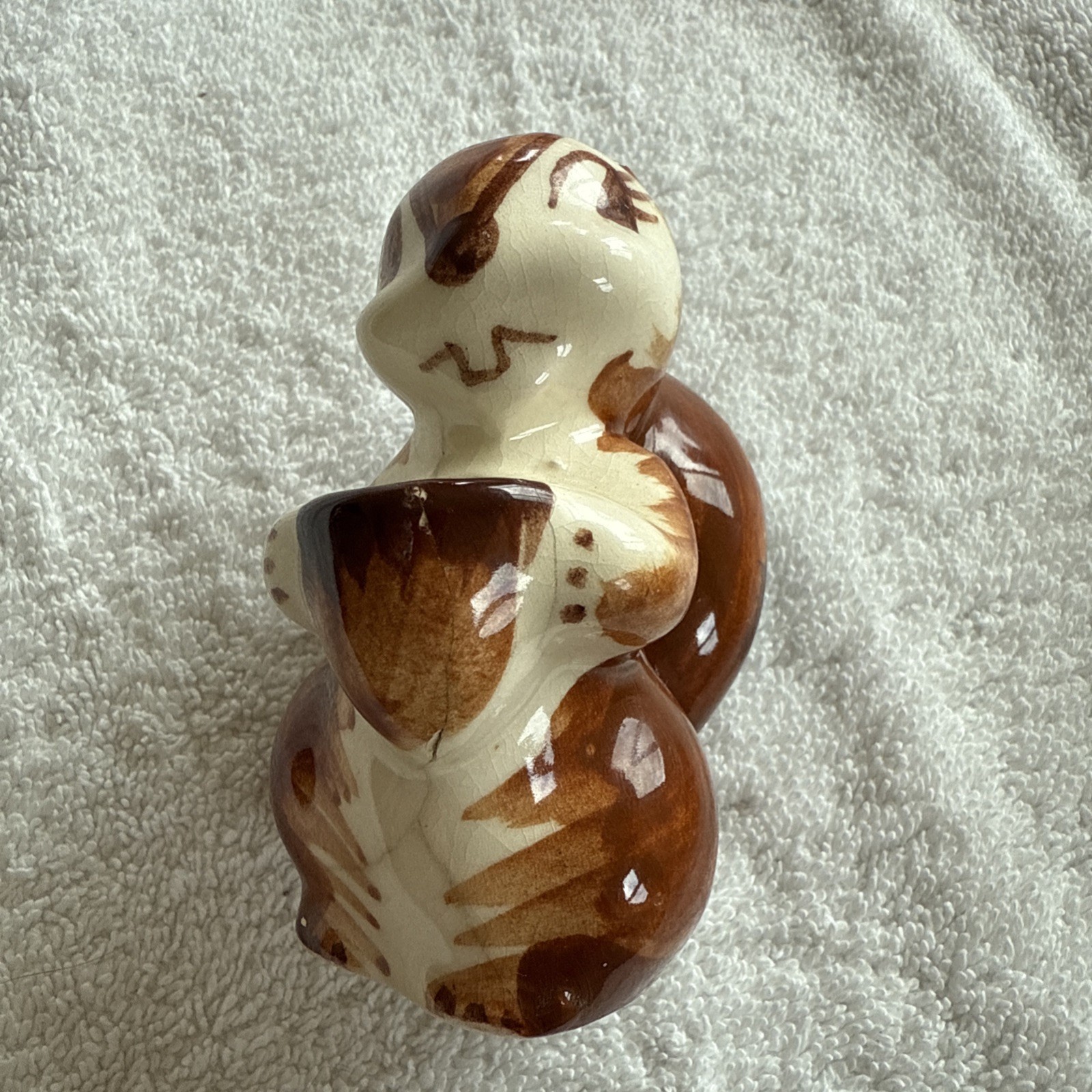 Vintage California Pottery Rio Hondo Squirrel Toothpick Holder approx. 3.5″