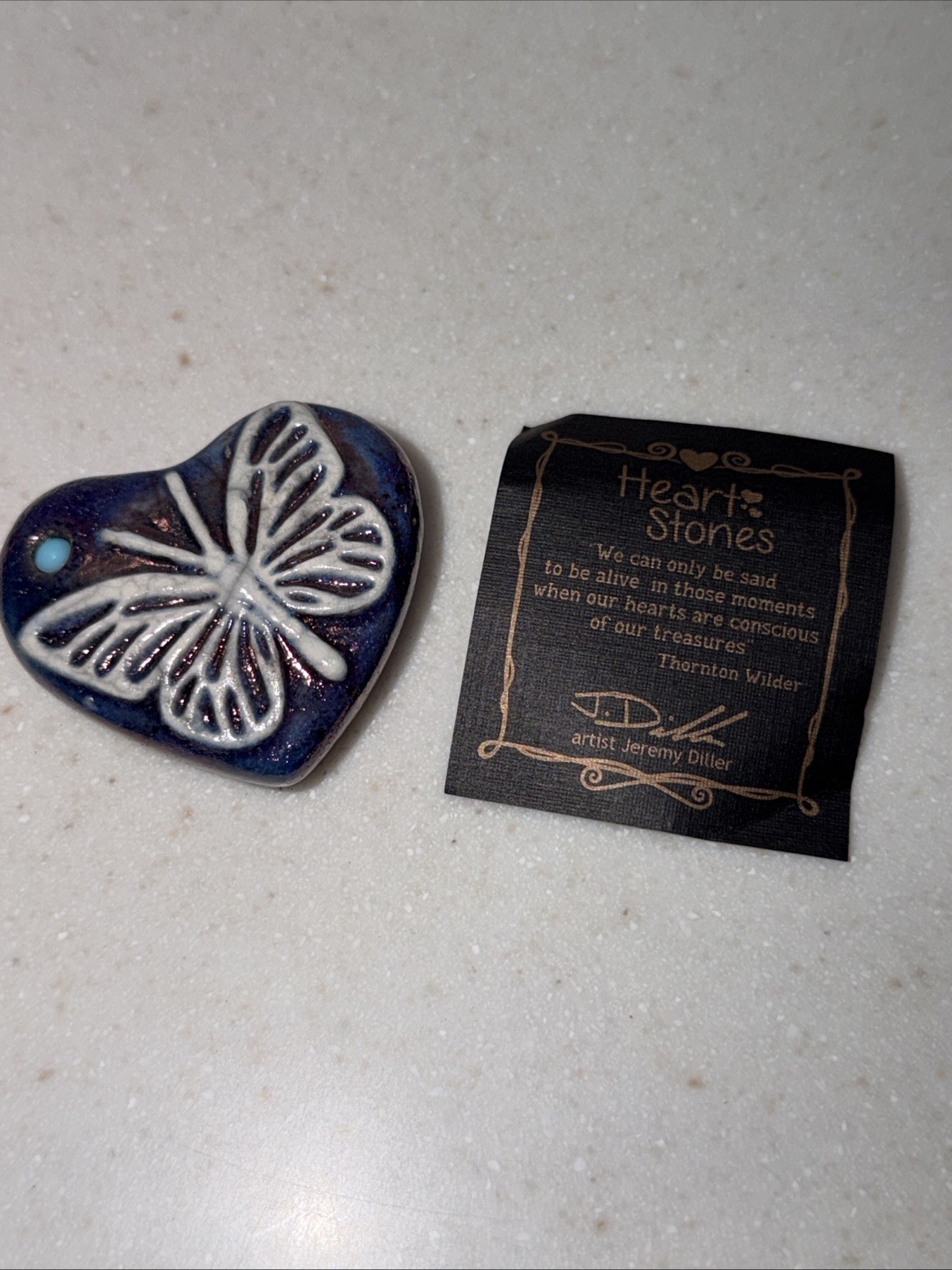 Rake Heart Stone Butterfly By Jeremy Diller