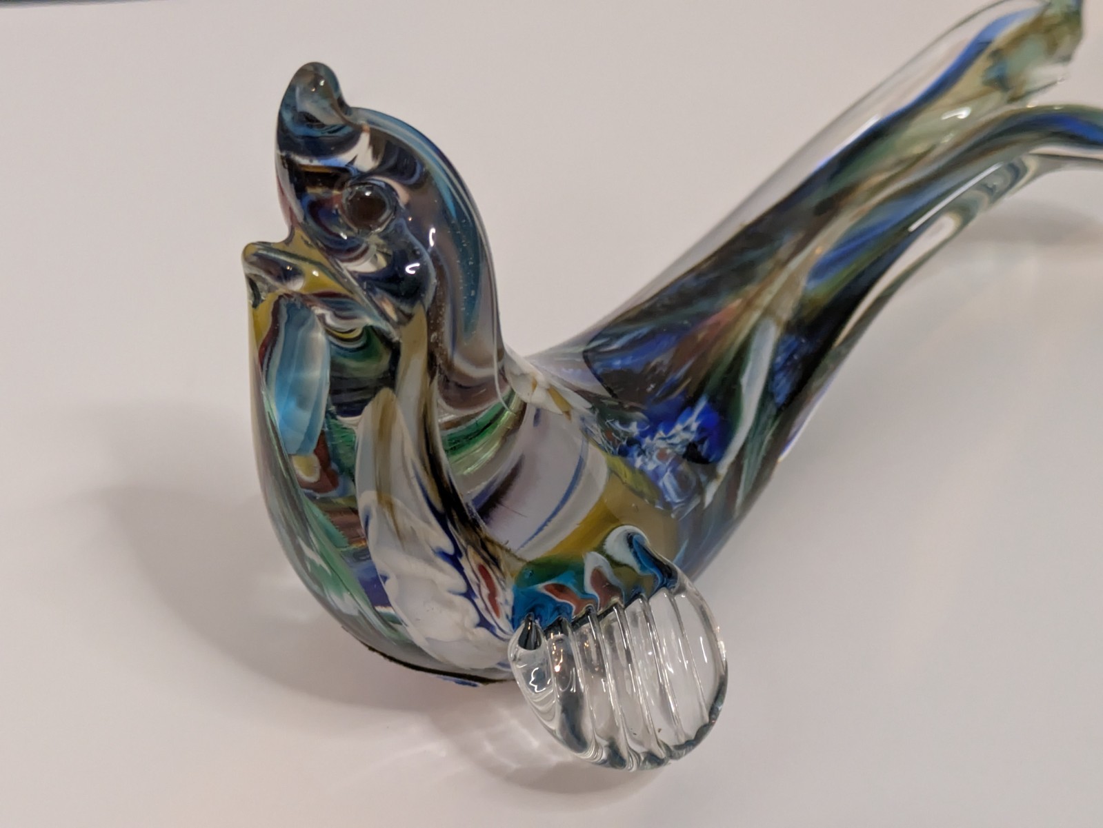 Vintage KB Italian Art Glass SEAL Millefiori w/ Original Sticker Italy