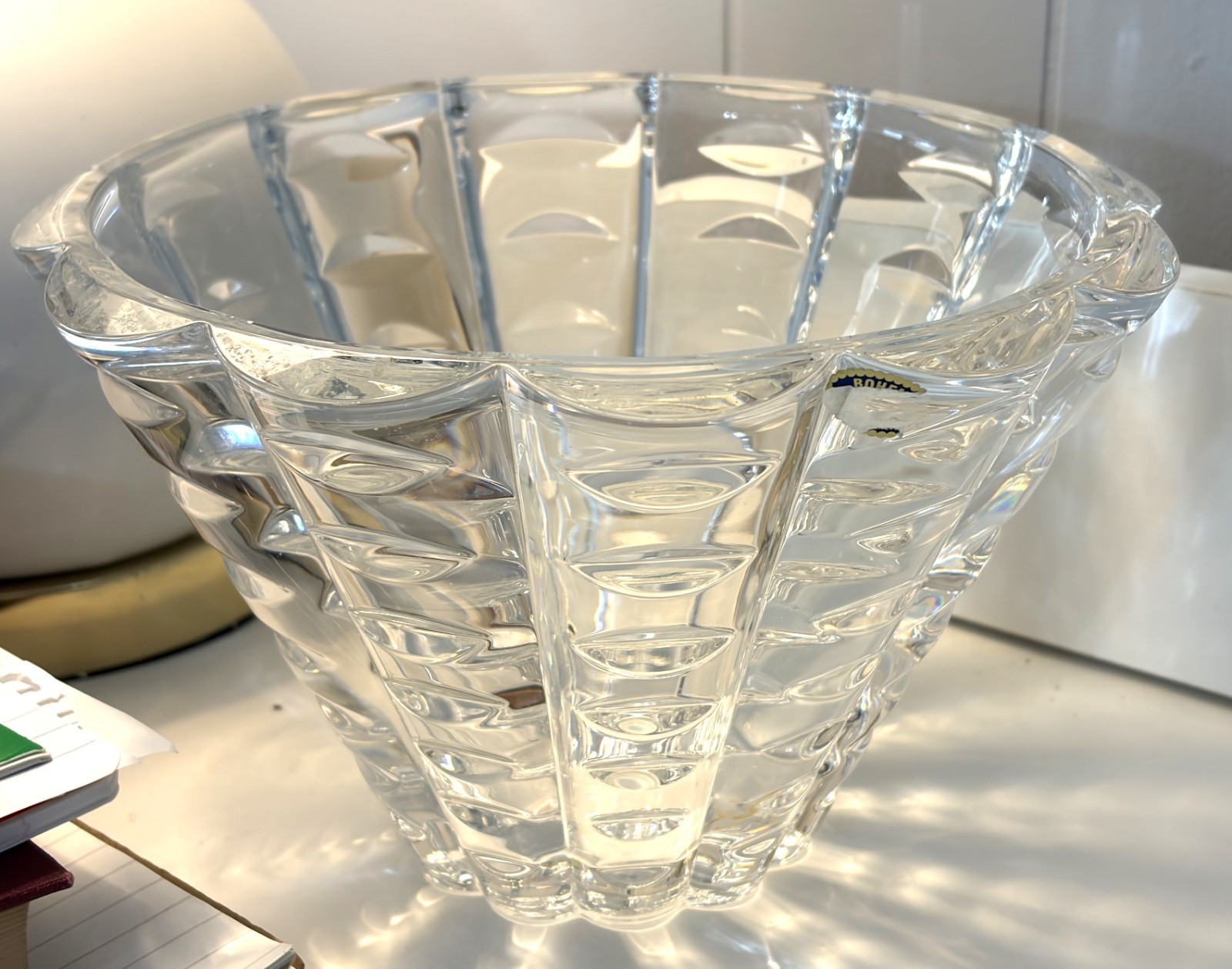 Mikasa Celebrations 24% Lead Crystal Facets 9″ x 6″ Heavy Bowl-Stunning