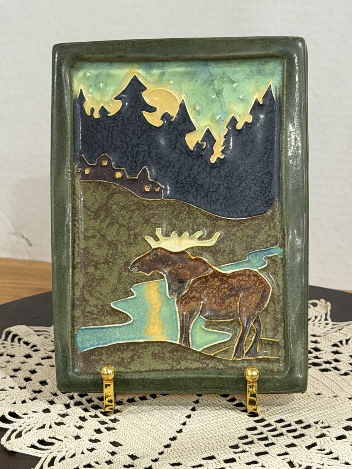 Ephraim Faience 2023 Arts And Crafts Sojourn Scenic Forest Art Pottery Tile