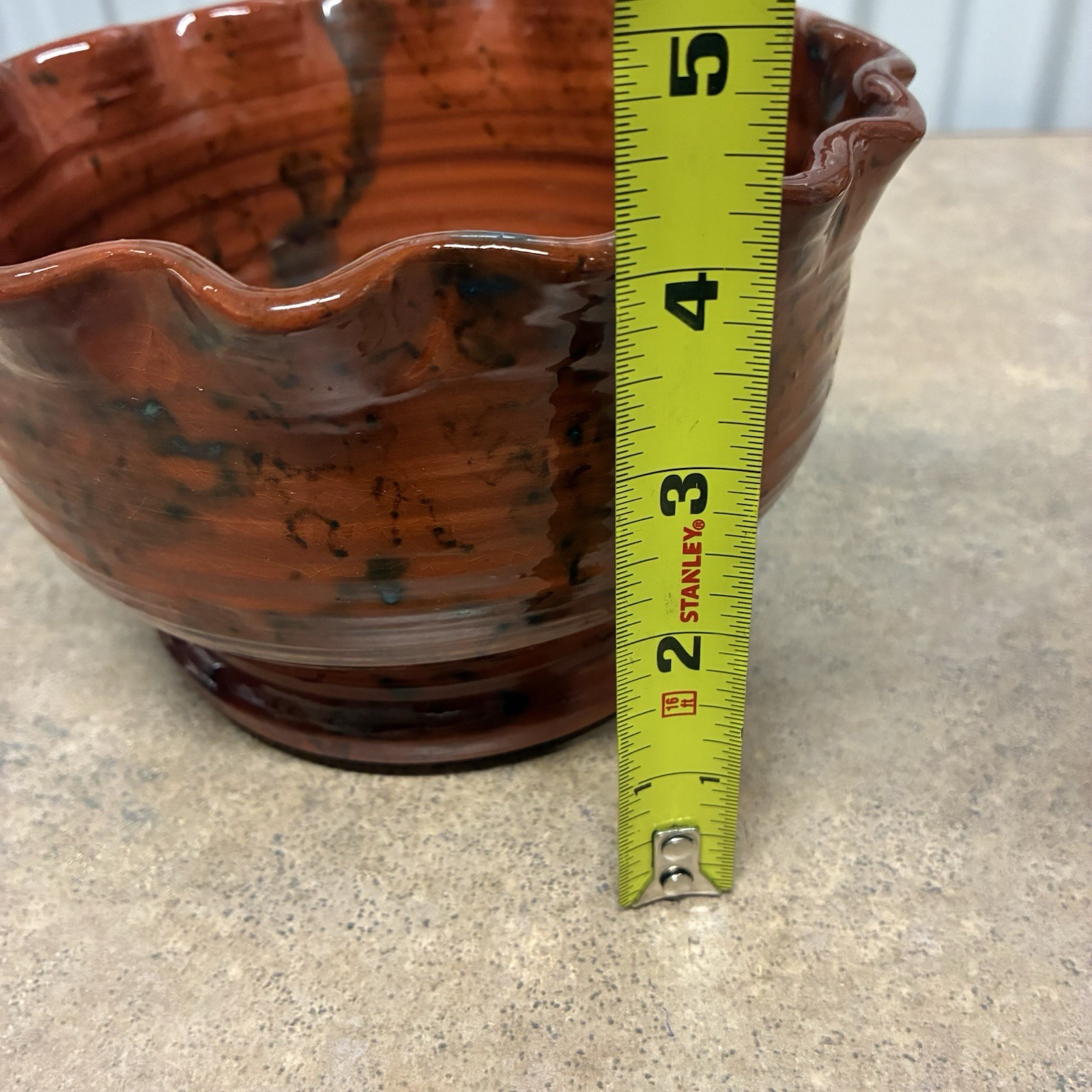 Jeff White Pottery Glaze Over Redware Clay Planter Lebanon, PA