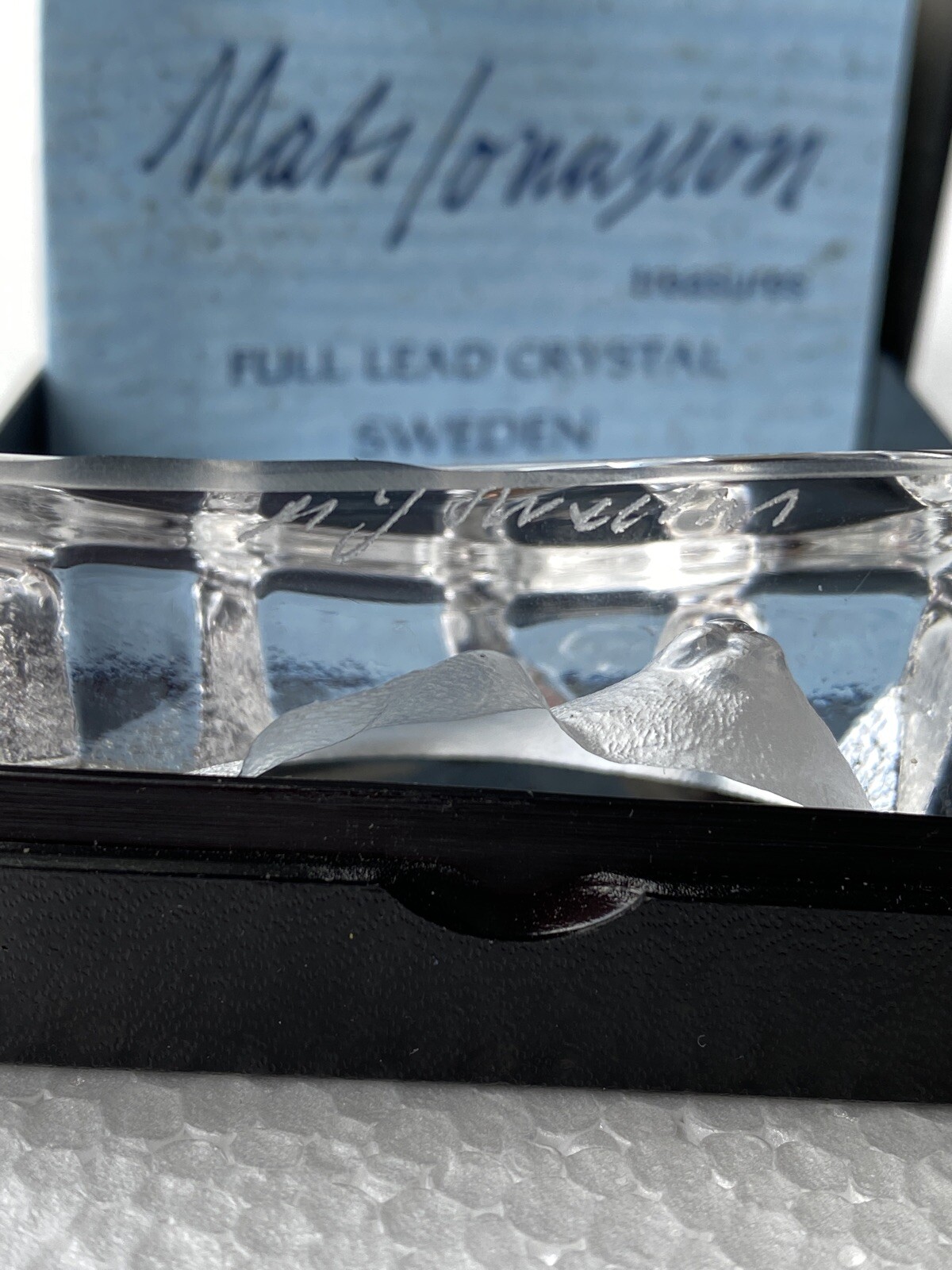 Mats Jonasson Lead Crystal Treasures Baby Seal Art Sculpture Made in Sweden