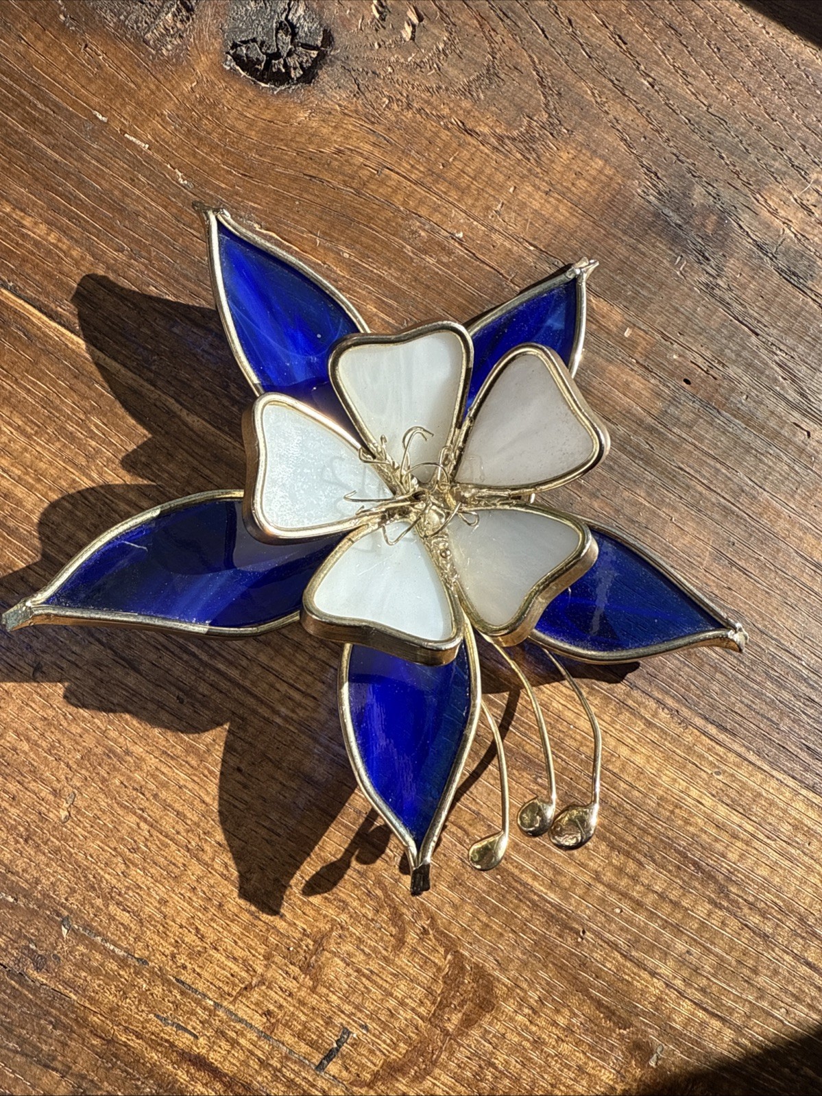 Hand Crafted Glass Columbine Flower