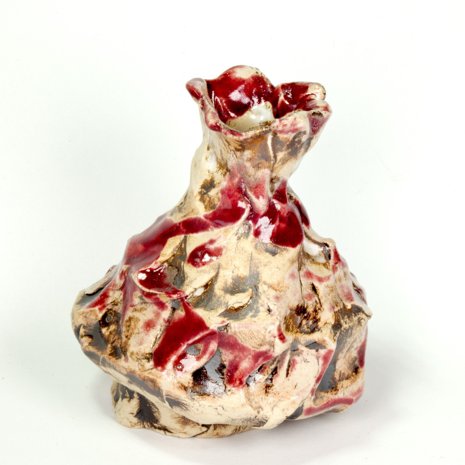 Art Vase sculpture Höhle Lascaux w8 Unique signed Prof em Loeschner-Gornau