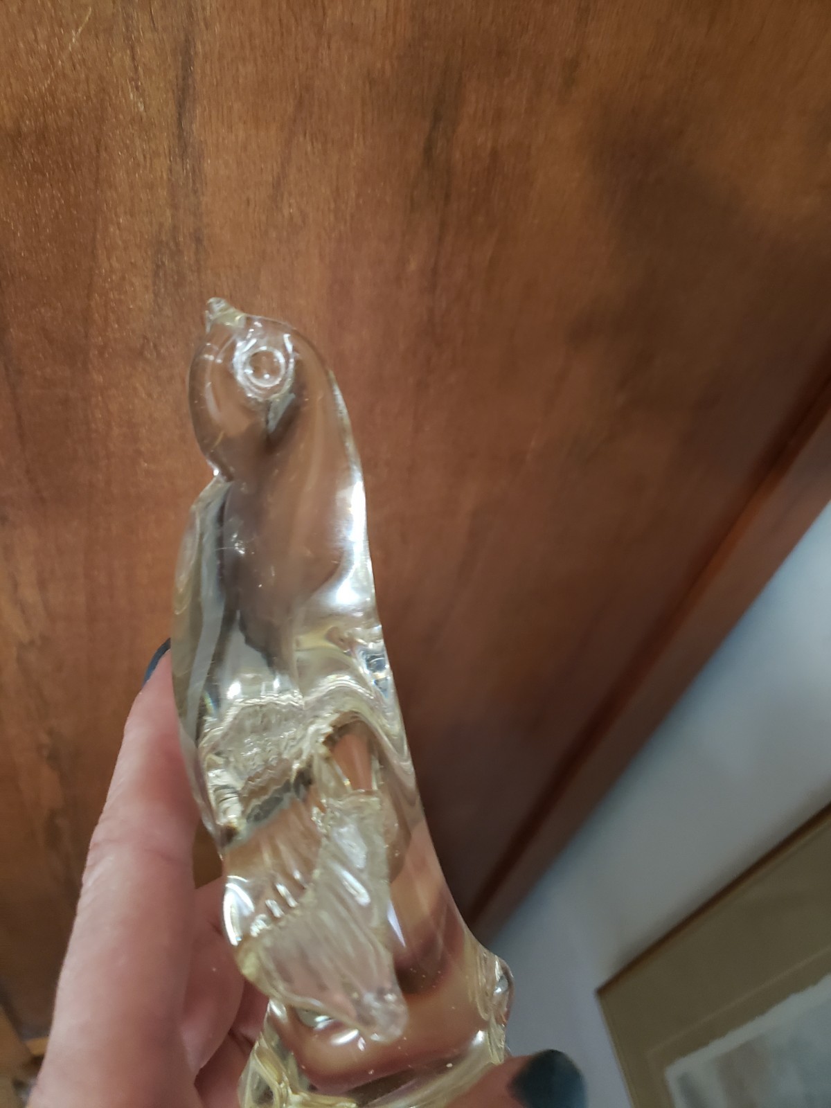 Vintage Art Glass Standing Seal, Sea Lion Figurine, Rare, Beautiful. 6.5 Inches