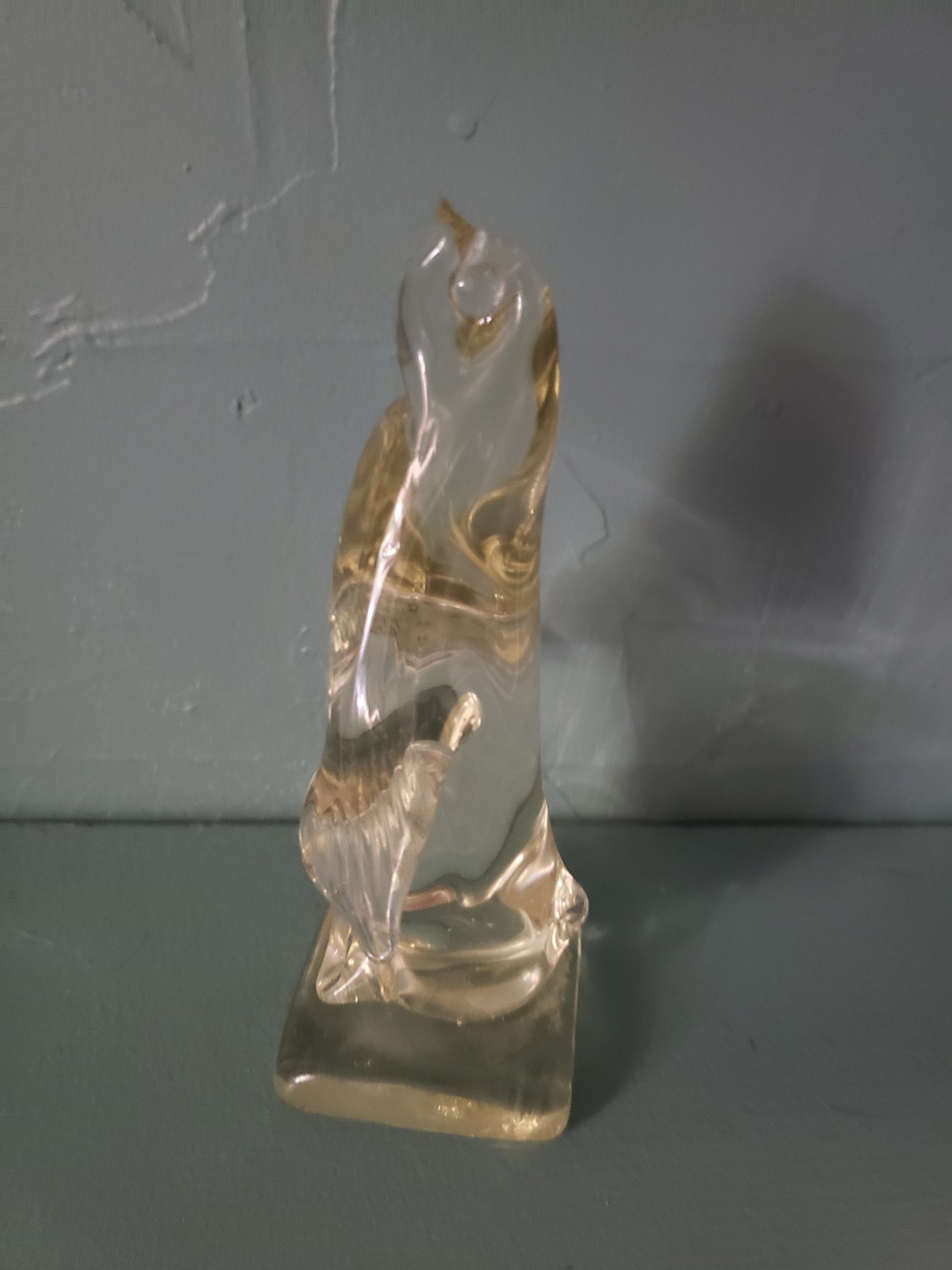 Vintage Art Glass Standing Seal, Sea Lion Figurine, Rare, Beautiful. 6.5 Inches