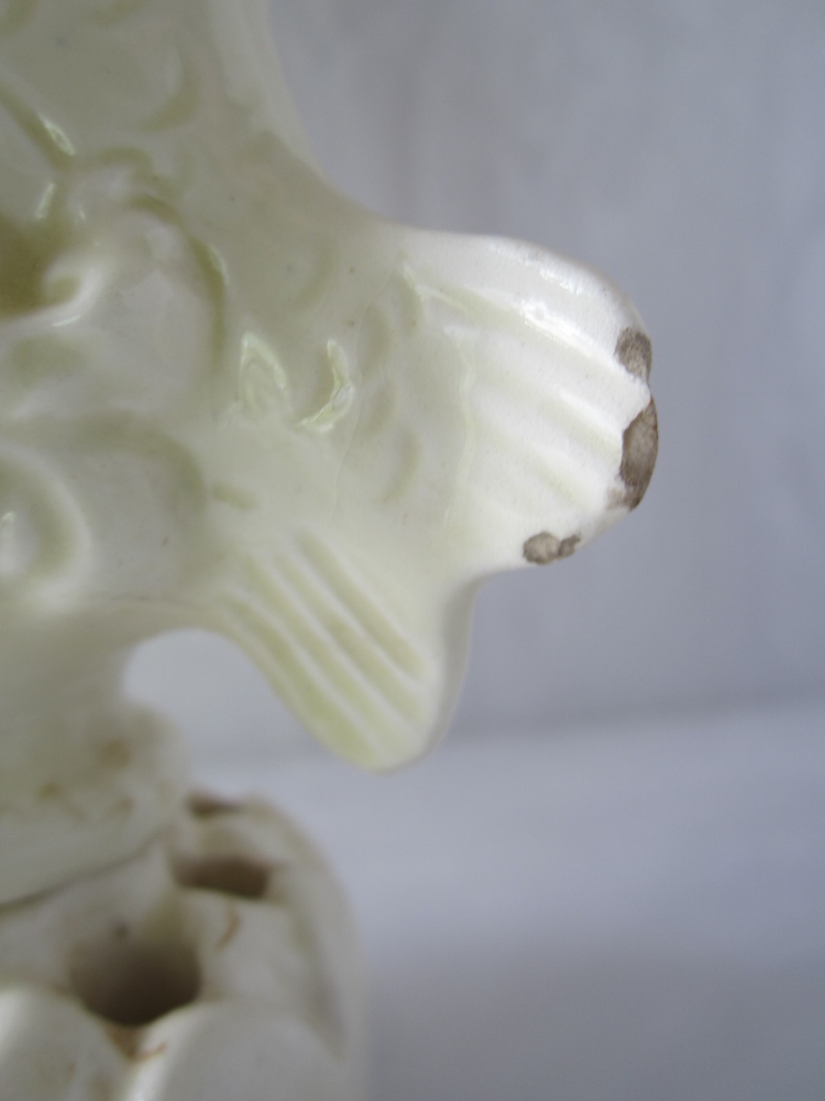ANTIQUE ART NOUVEAU GERMAN PORCELAIN MERMAID RIDING FISH FIGURAL FLOWER FROG