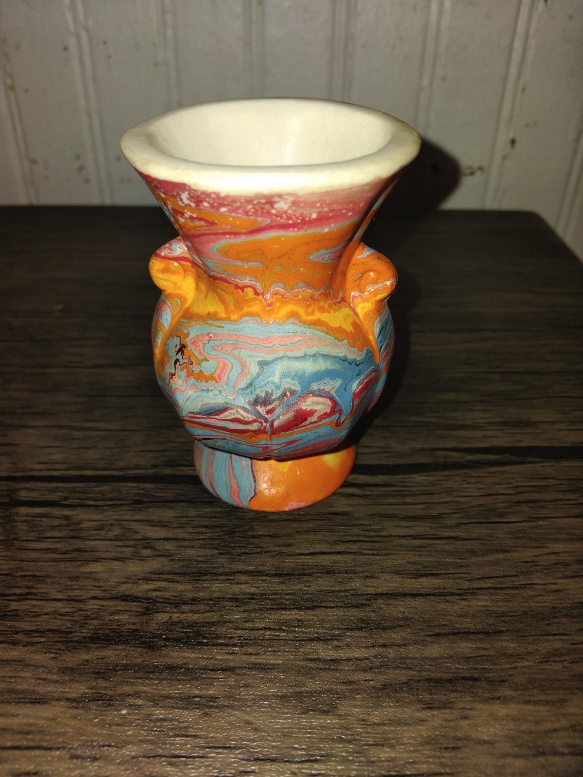 1930s Art Deco Morton Pottery “End Of The Day” Swirl Vase Set Of 7