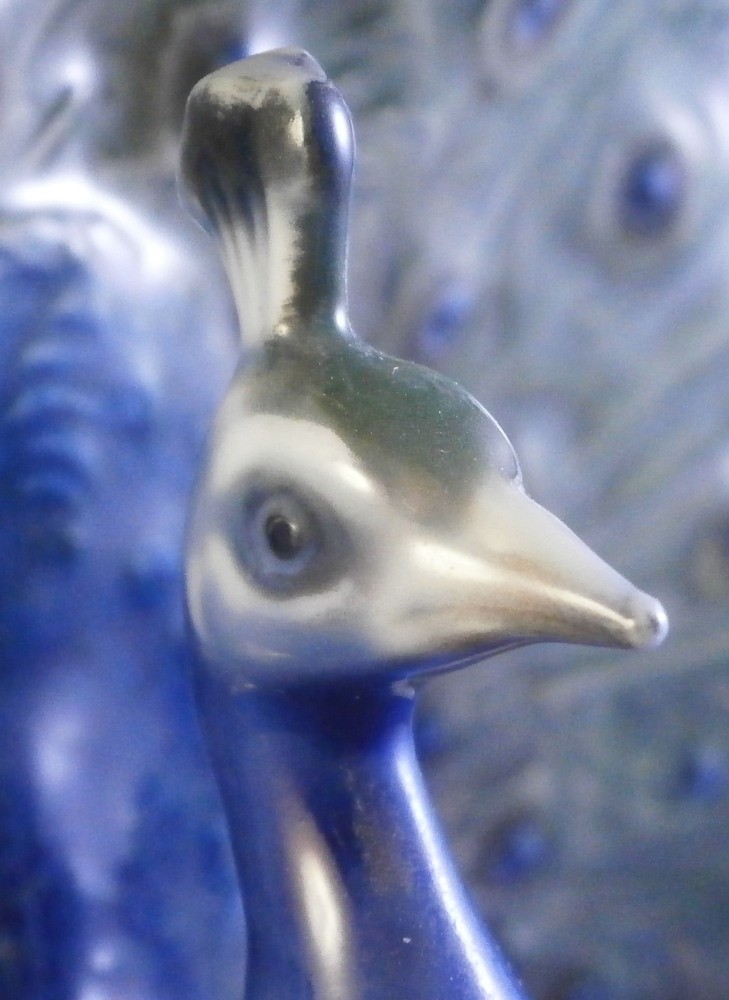 Vintage Rosenthal Porcelain Peacock Bird Figurine Figure German Germany