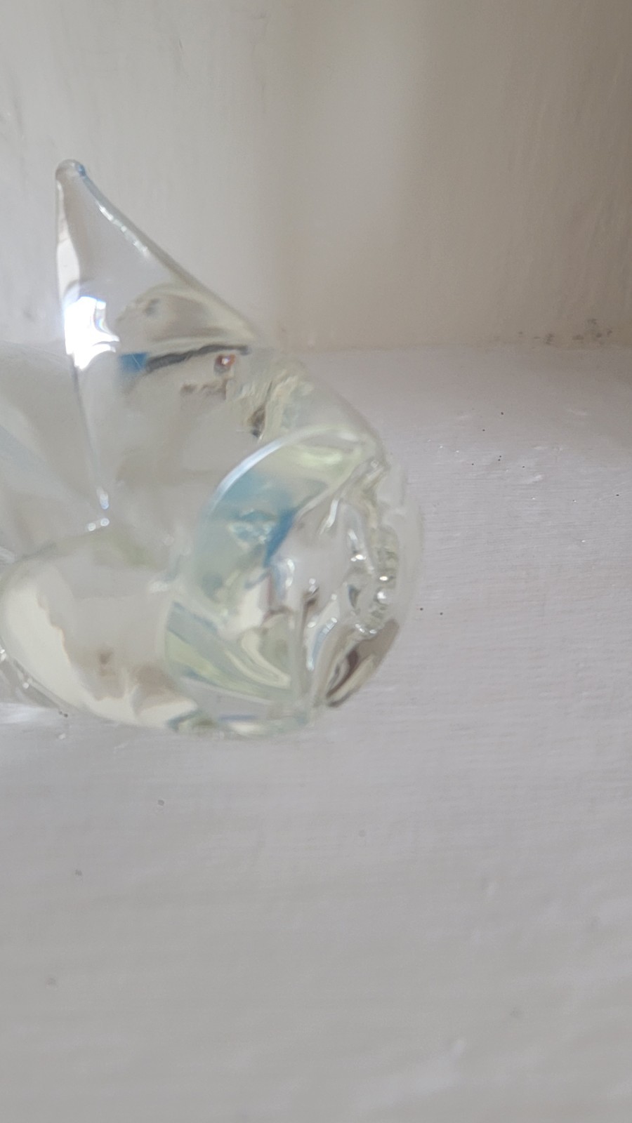 Vintage Handblown Murano Italy Glass Art Blue Budgerigar Parakeet