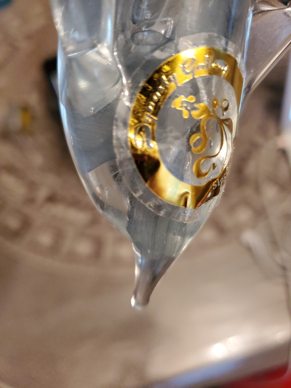Glass Dolphin Art Glass Paperweight Figurine CLear with Light Gray