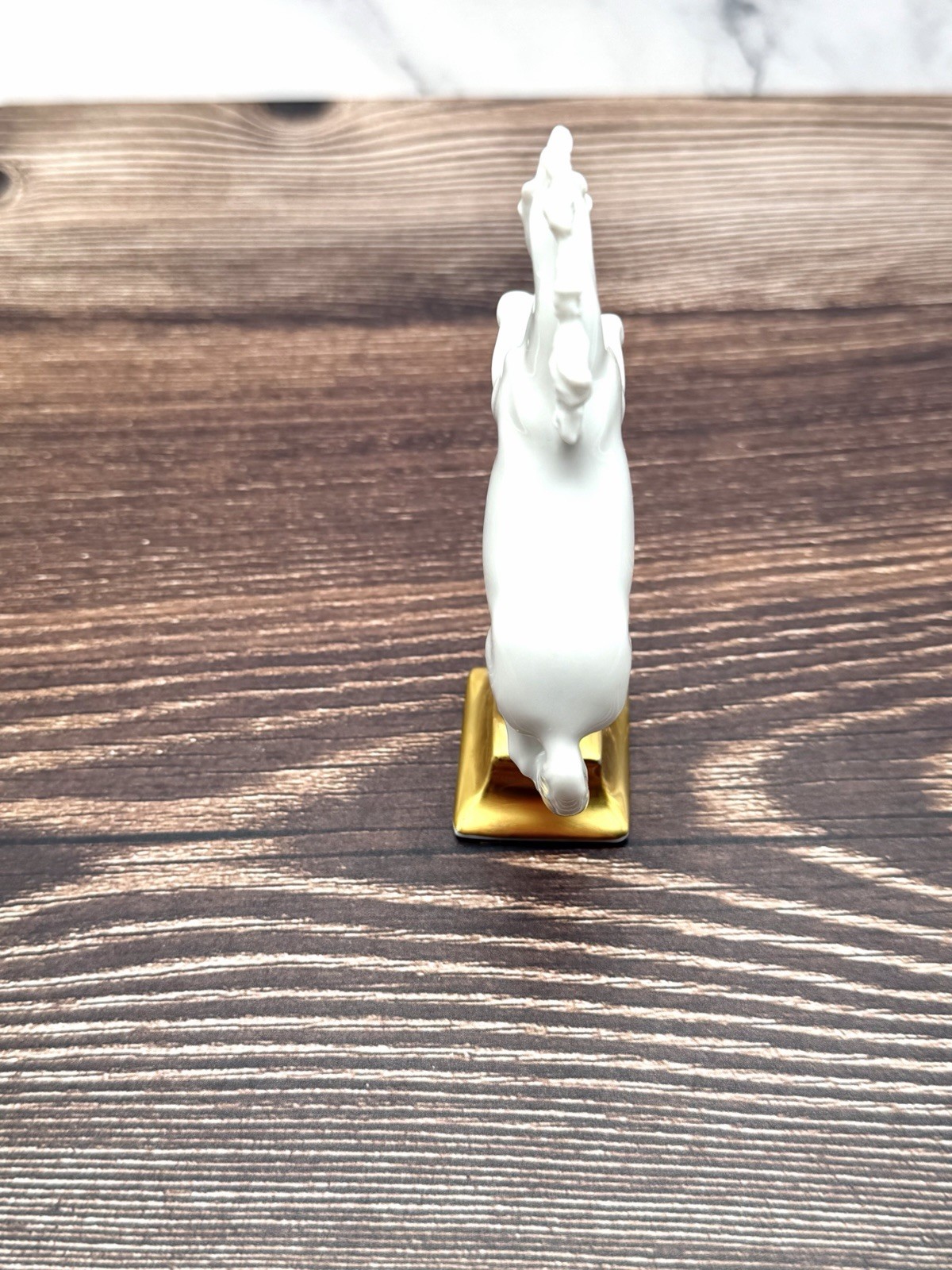 Rosenthal Germany Porcelain Rearing White Horse Figurine 1027 Gold M H Fritz
