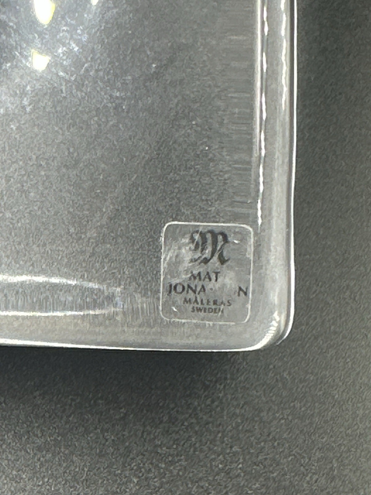 Mats Jonasson Målerås Sweden “Puzzle” Masq Crystal Face Glass Sculpture Signed