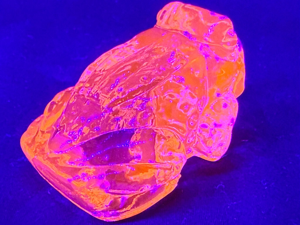 green Vaseline uranium glass Jeremy Frog Toad paperweight magnesium selenium art