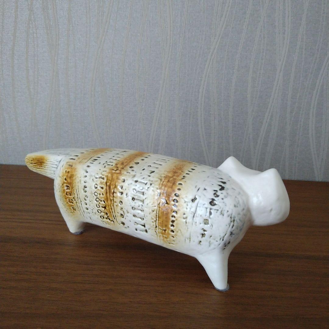 Lisa Larson Max Figure Cat Pottery Ornament W26cm/W10.2in Handmade MINT