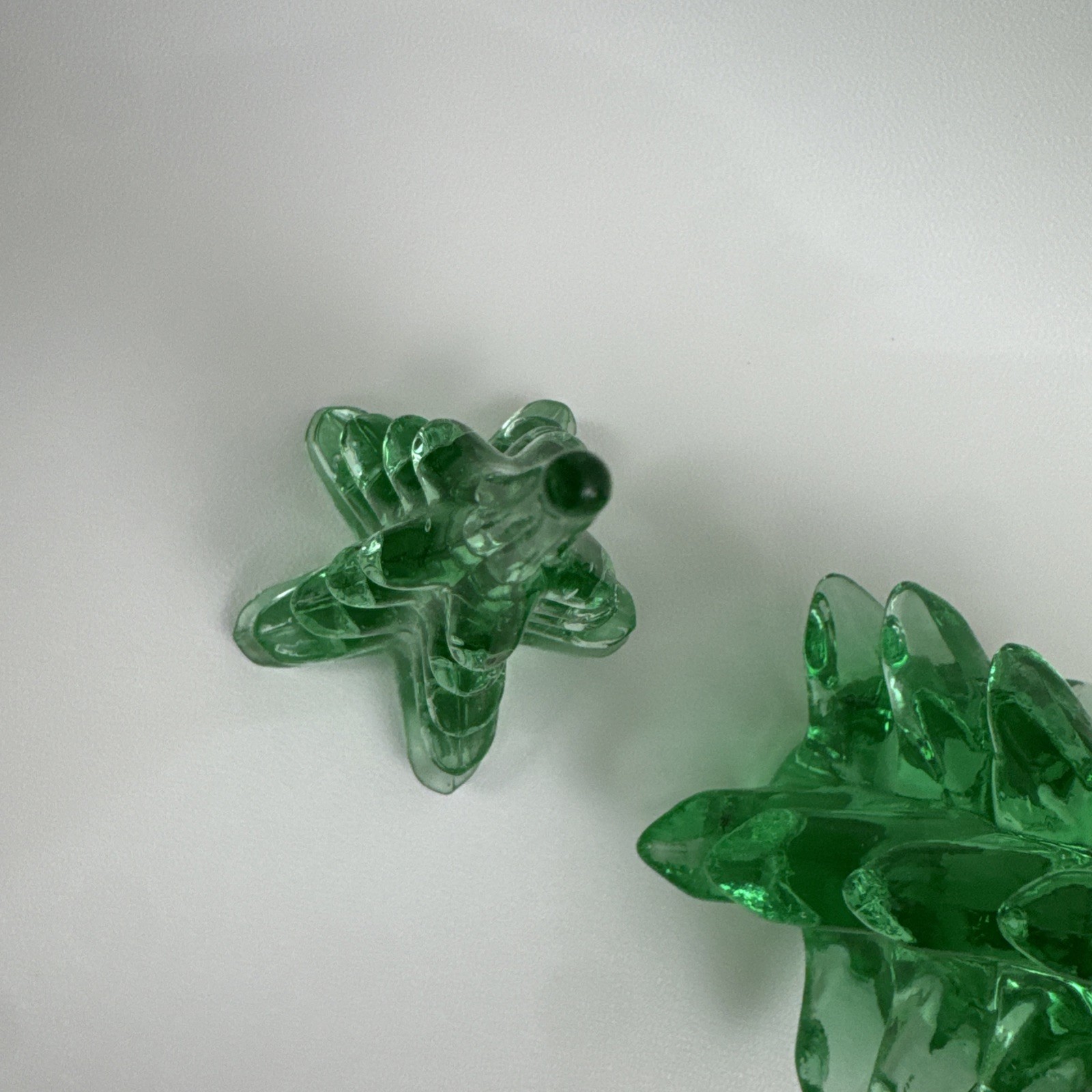 Vintage Christmas Evergreen Tree Green Molded Art Glass Figural Lot Decor