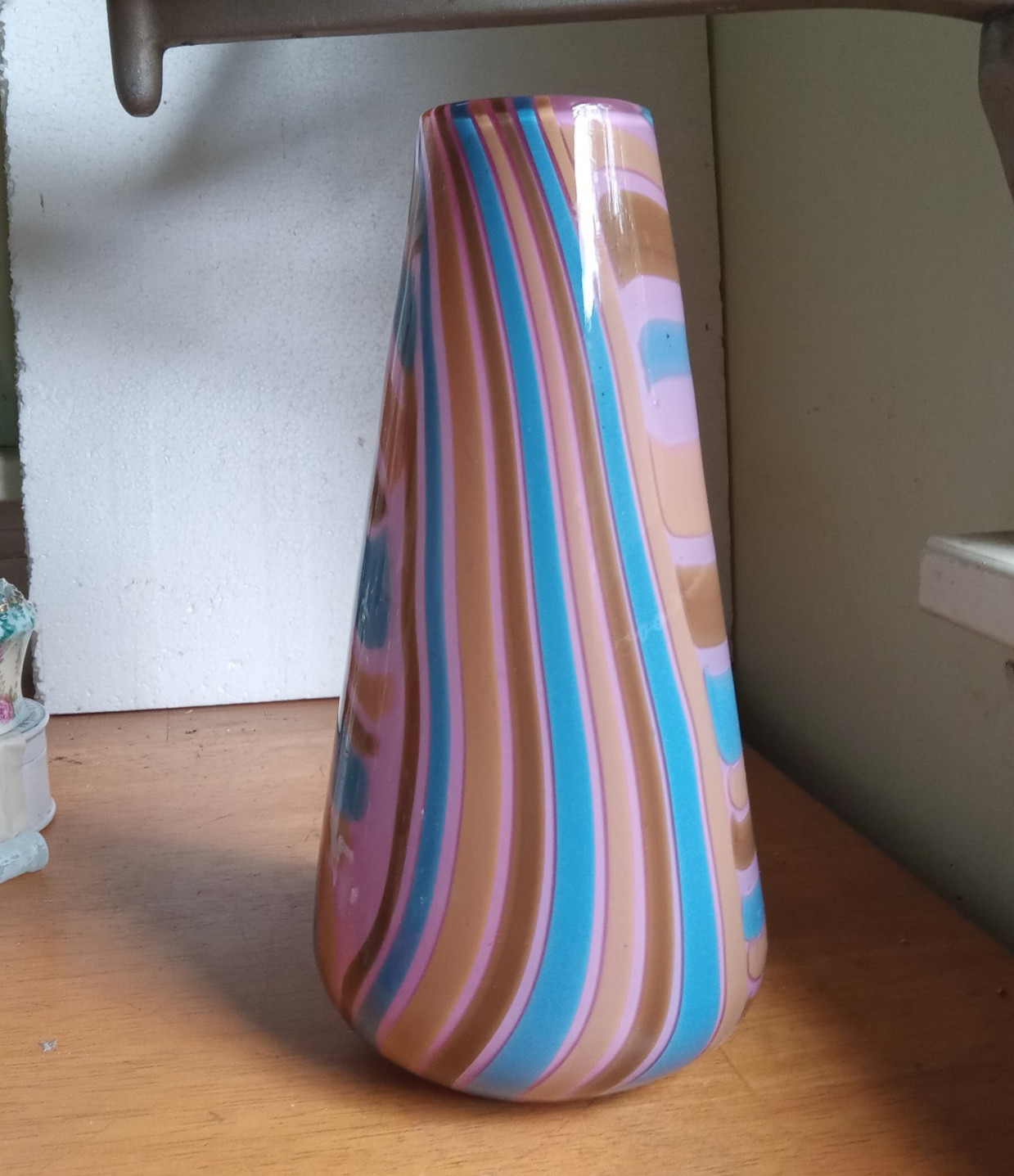 STERLING B.CRANDALL 2005 SIGNED ART GLASS VASE CRUCIBLE GLASS WORKS NEW YORK