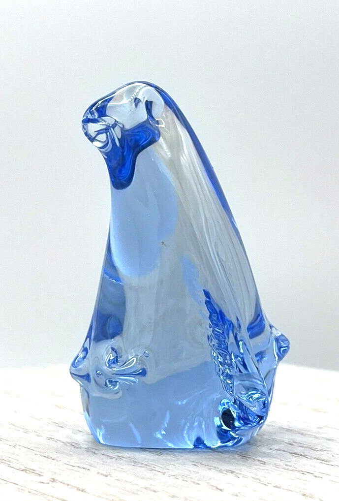 Blue Glass Penguin United States Commemorative Fine Arts Gallery 3″