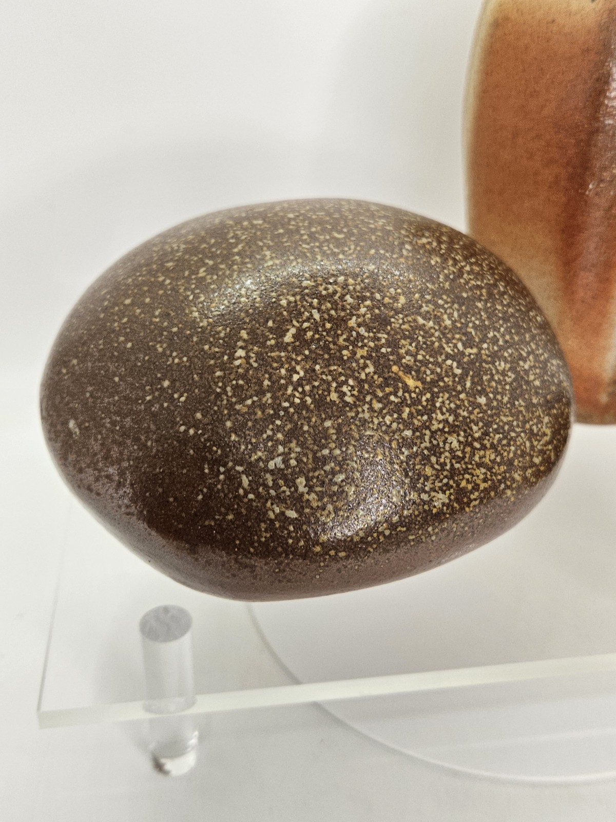 Tim Senn Tafts Mill Studio Art Pottery Vase & Stones Bloomington WI