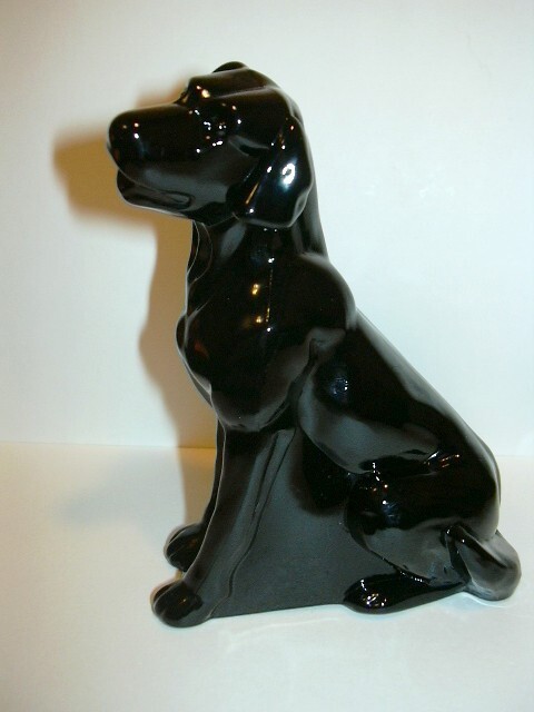Mosser Handmade Glass Black Labrador Lab Dog Figurine Paperweight Made In USA!