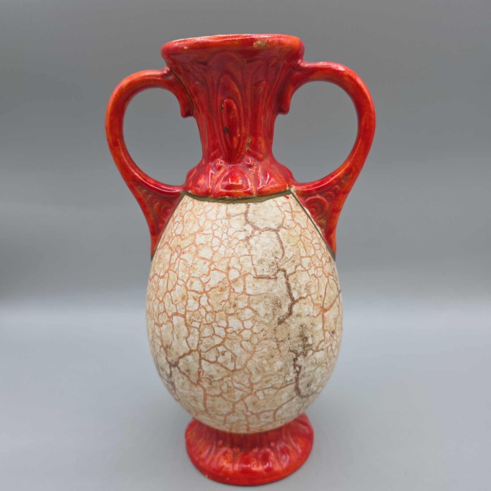 Vintage Ditmar Urbach Alienware Vase #1043 Art Deco Czech Pottery 1930s Amphora