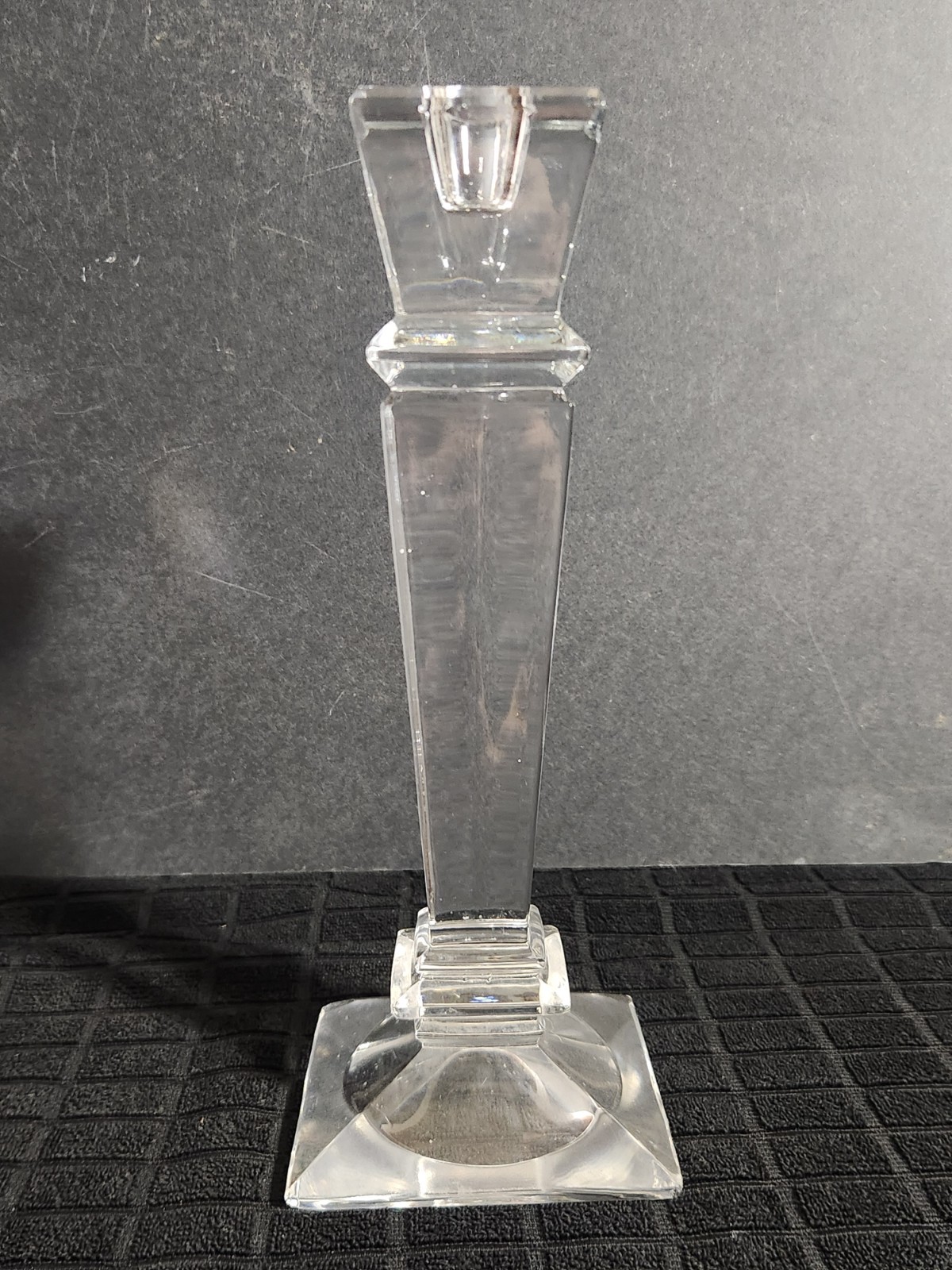 Set of Lead Crystal Pedestal Candlestick Holders “Empire” Pattern by Godinger 10