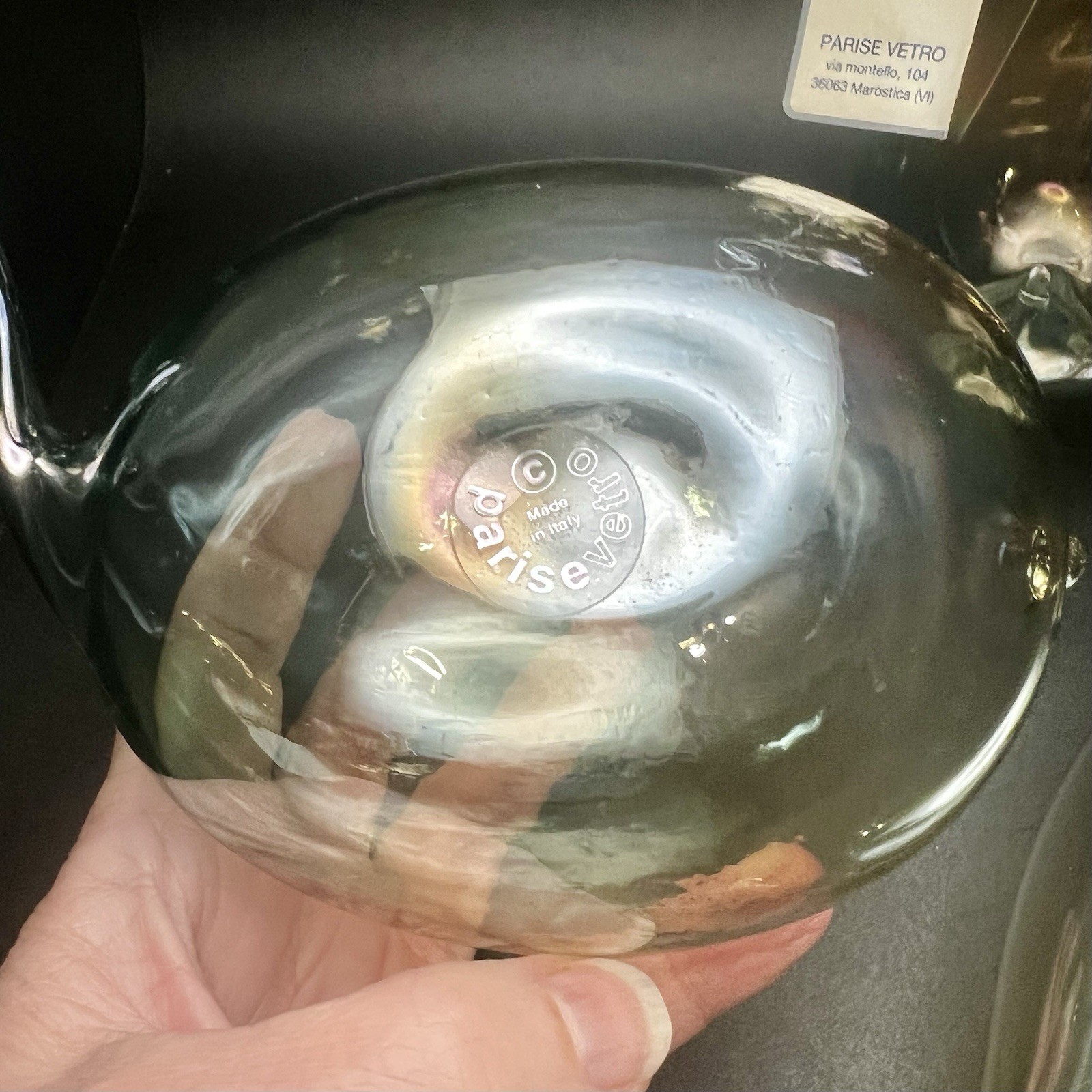 Parise Vetro Italian Hand Blown Art Glass Fruit Amber Iridescent Fig Banana Pear