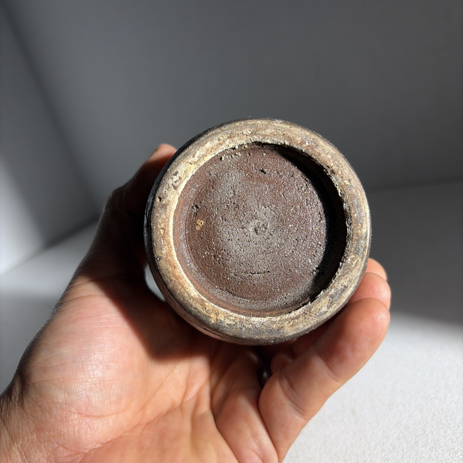 Vintage Small Mid Century Modern Vase Japanese Abstract Art Pottery Decor