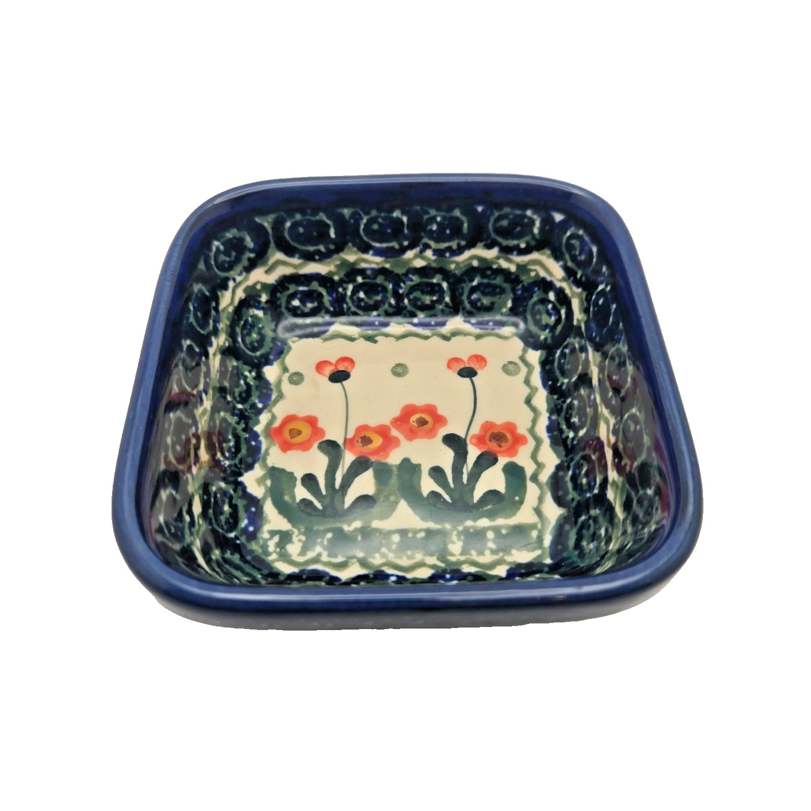 Boleslawiec Polish Pottery 3″ Handmade in Poland E. K-52 Trinket Dish