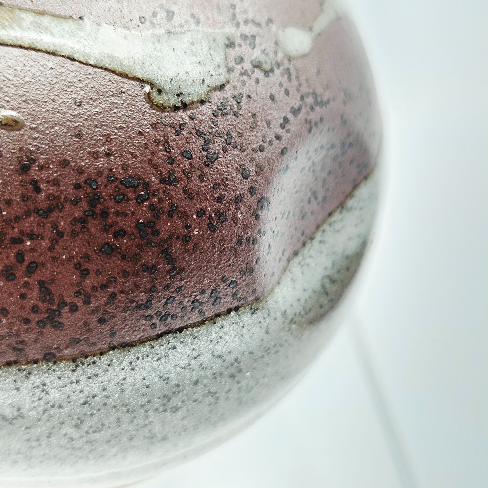 Signed Japanese Studio Pottery Bottle Vase Tokkuri Form Ash Glaze Stoneware