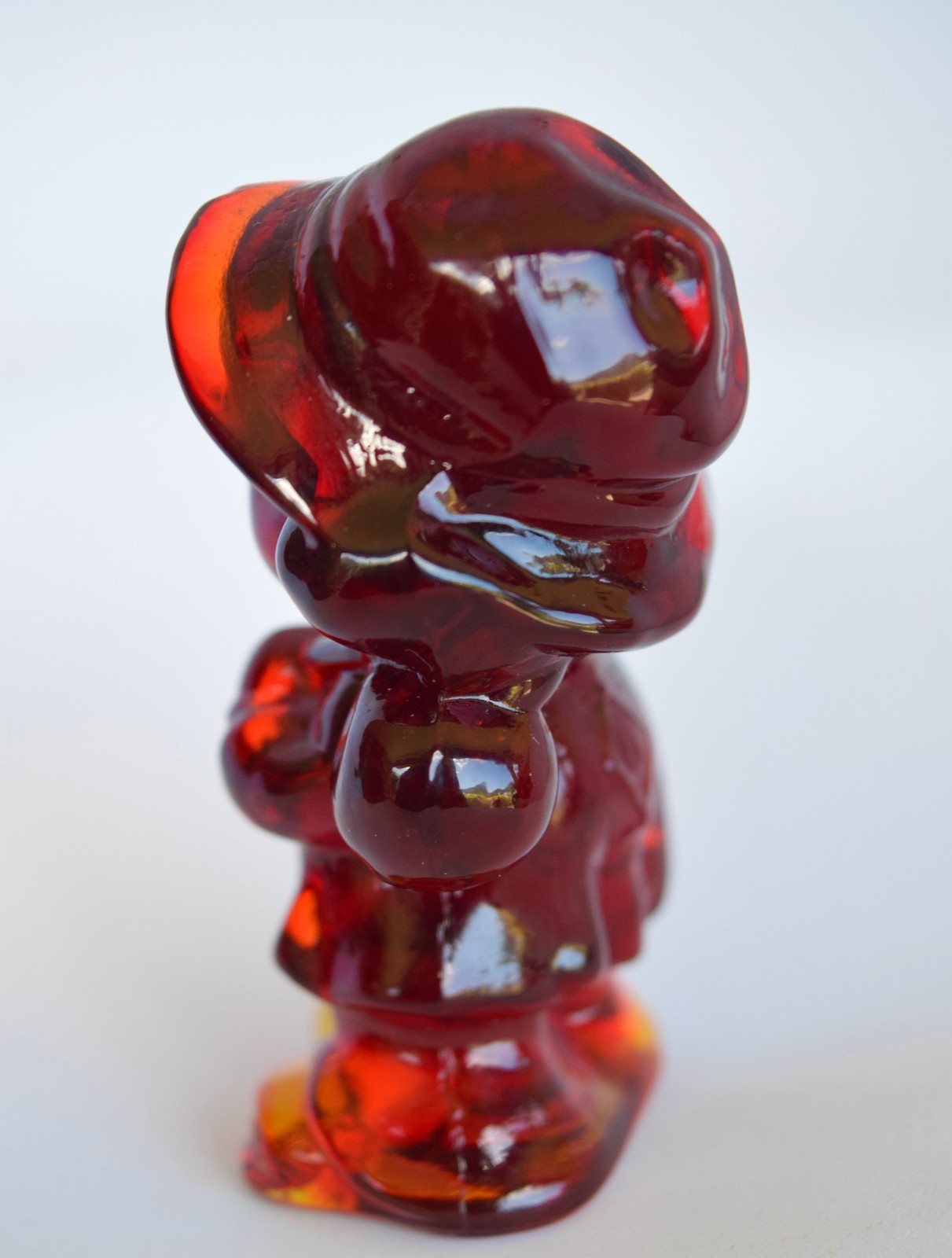 Vintage BOYD ART GLASS Freddie HOBO Clown 3″ BUCKEYE #18 GLOWS LINE above/below
