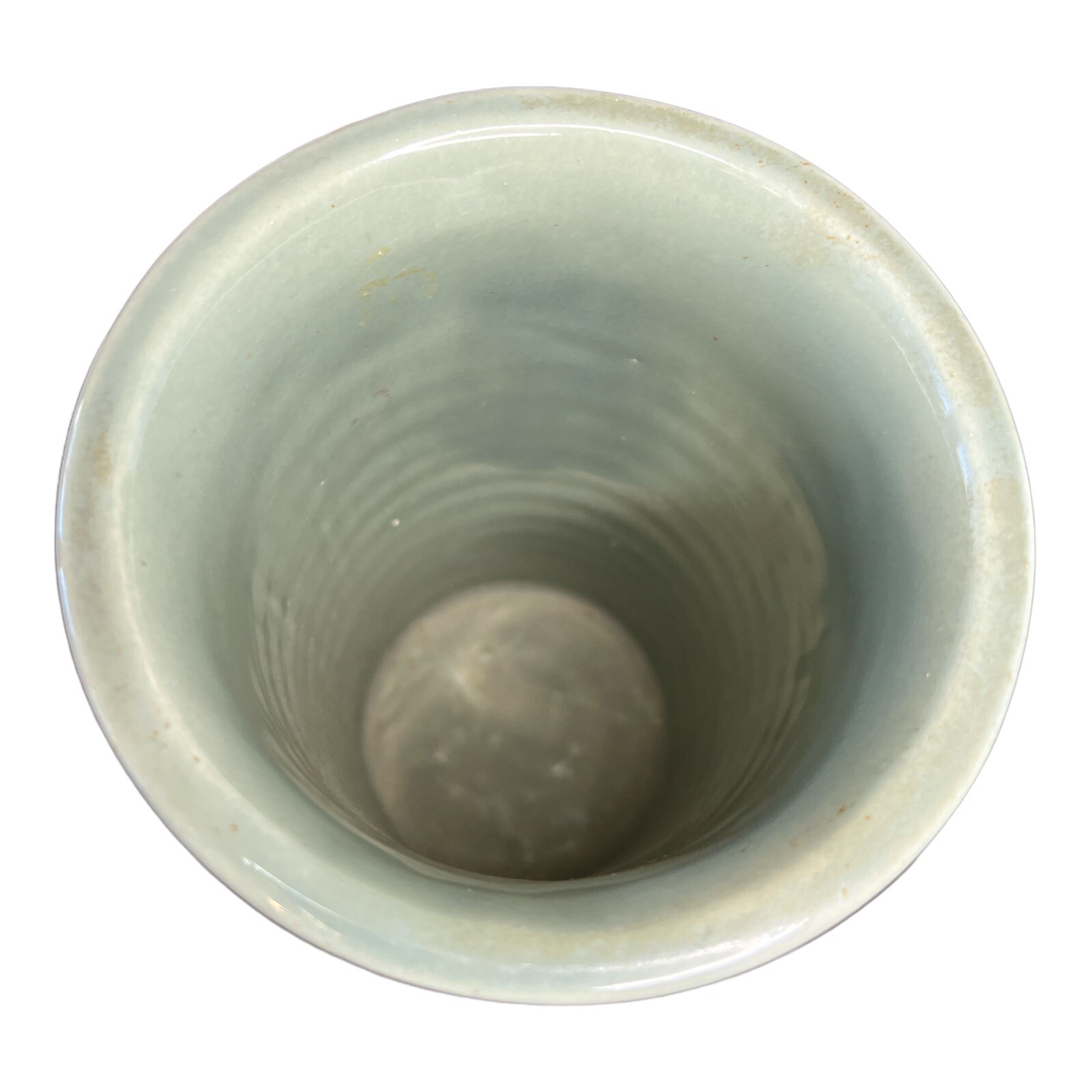 Bauer Company Pottery Ringware Dove Grey Glossy 7.25” Vase Los Angeles 2000