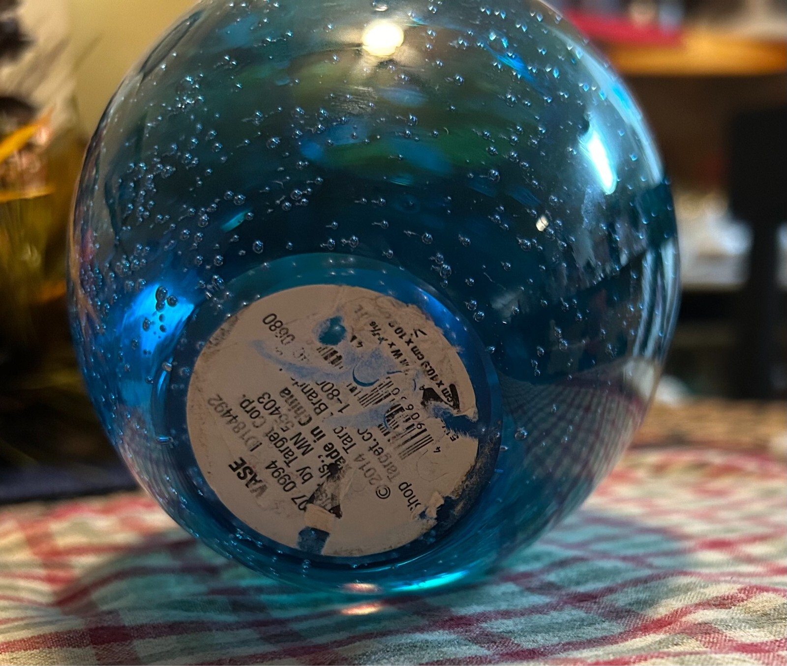 Large Blue Handcrafted Glass from Target
