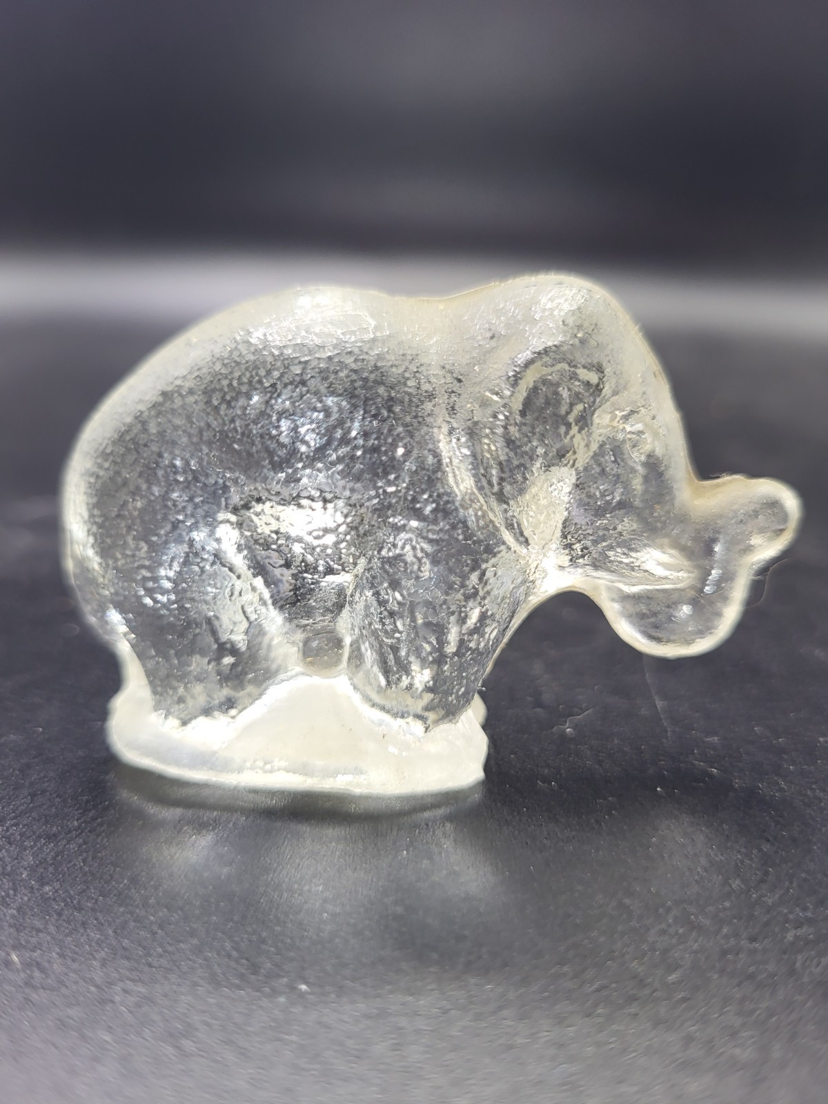 Small Glass Elephant Small Chip On Ear vintage