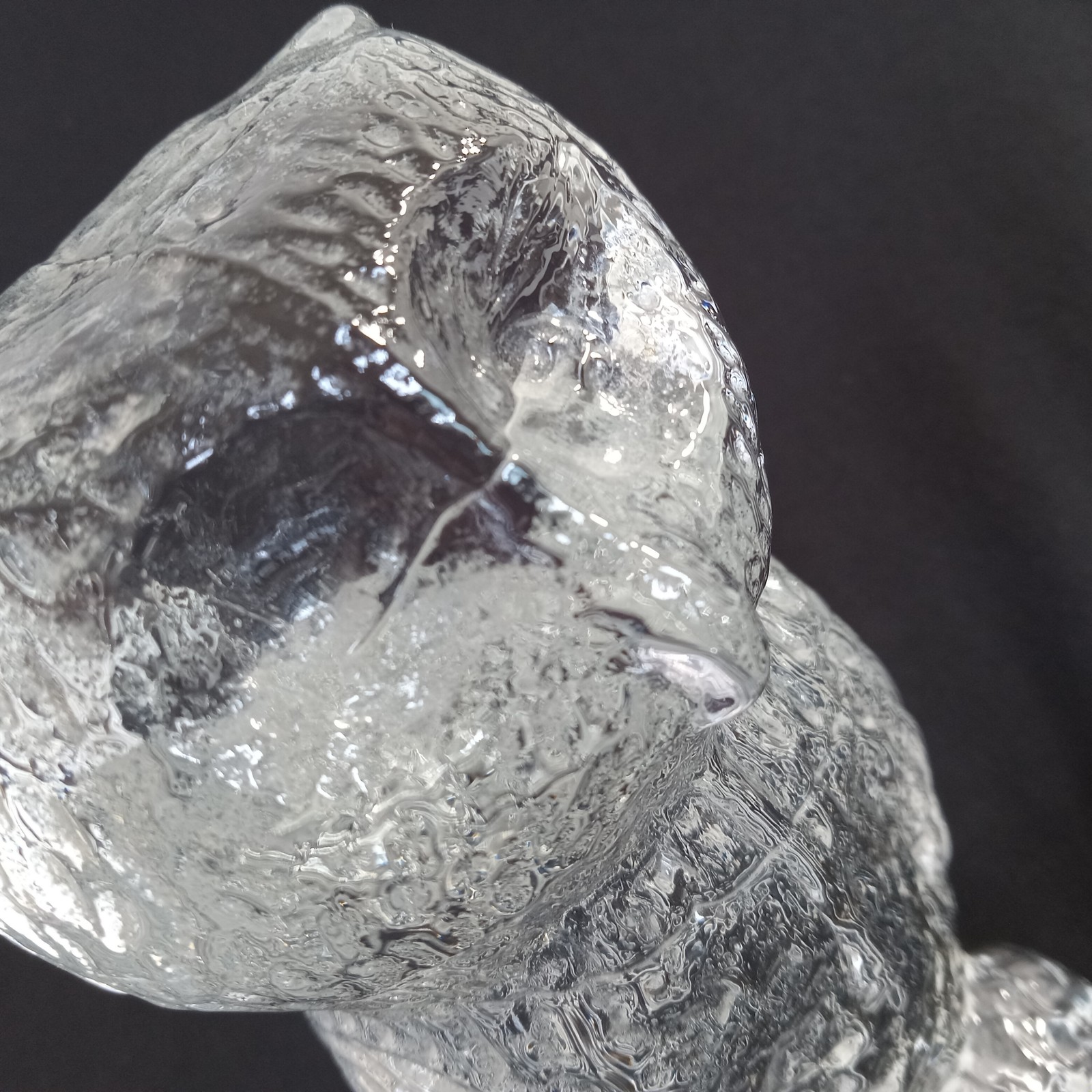 Vintage Engberg Glass Owl Figurine Sweden Art Glass Paperweight Decor 5.5″