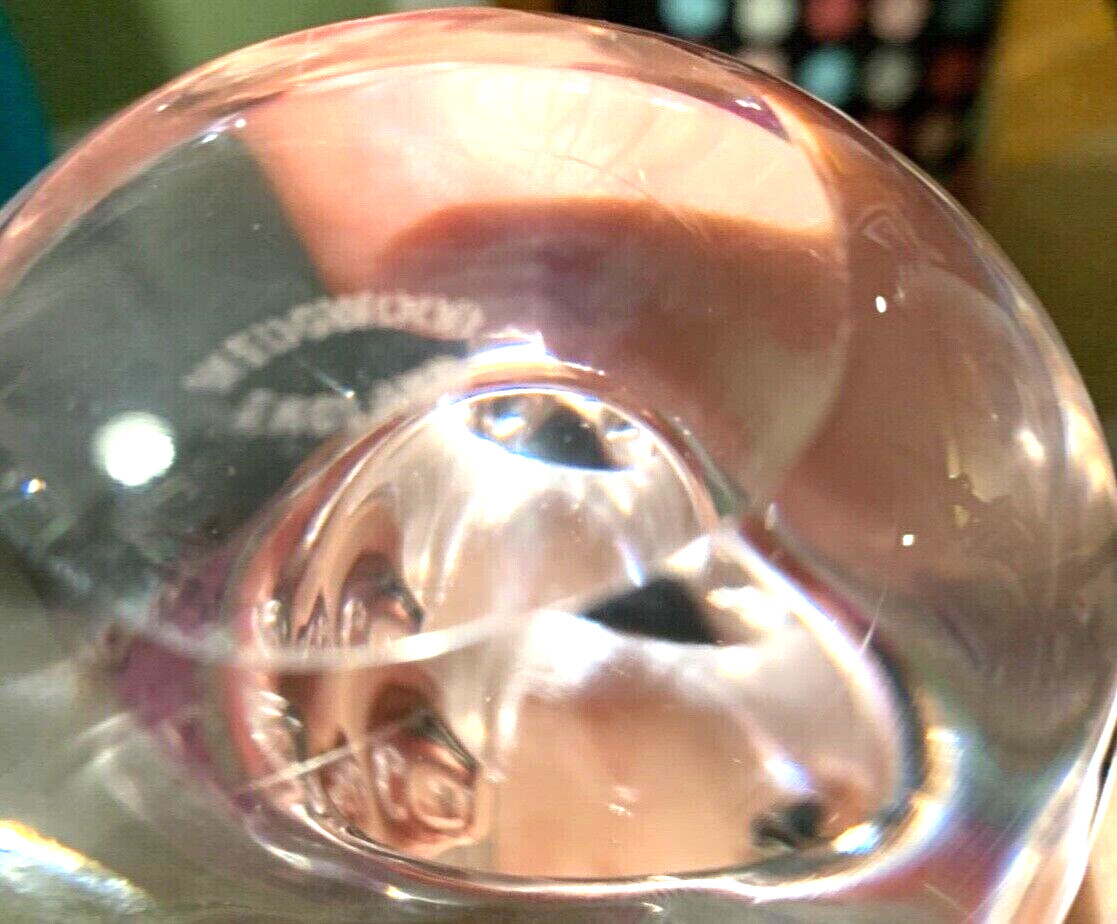 Wedgwood glass paperweight lilliput duck clear approx 4×4 in