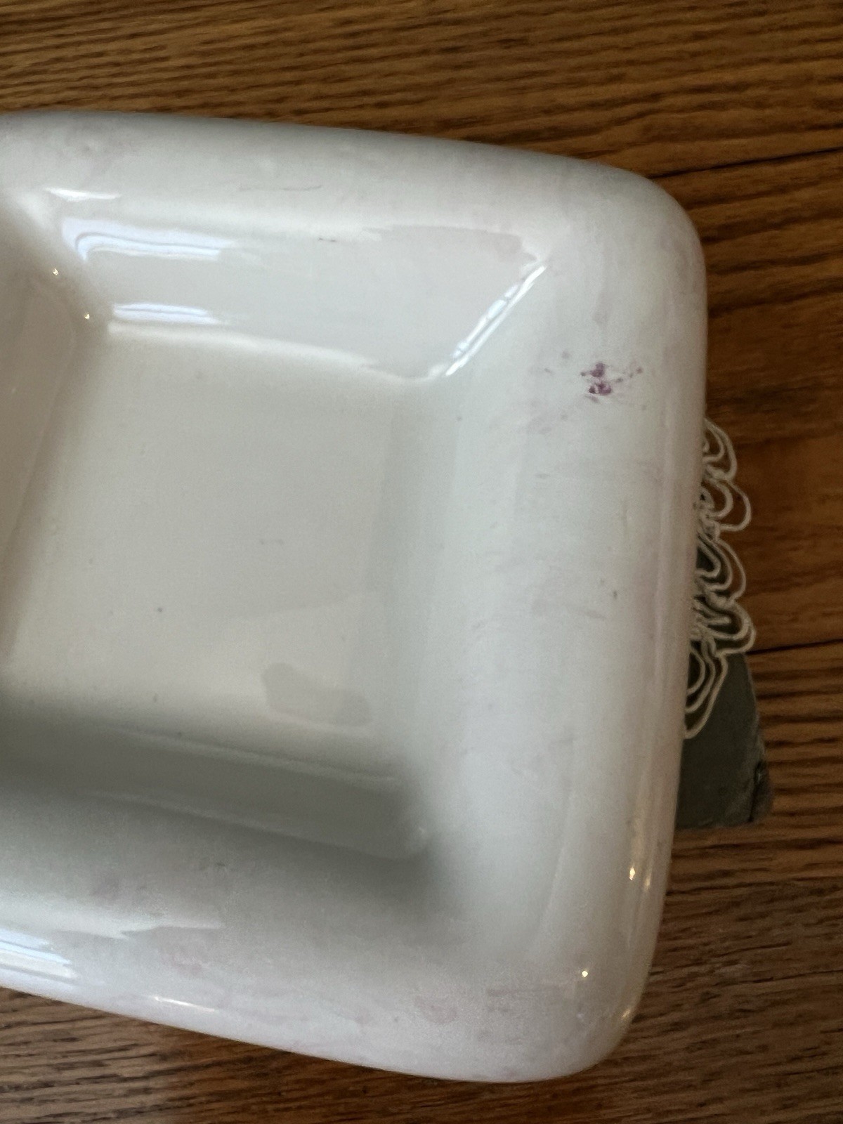 Vintage Haeger Pottery Square Trinket Dish/Plant Holder 2176 Pink Marble